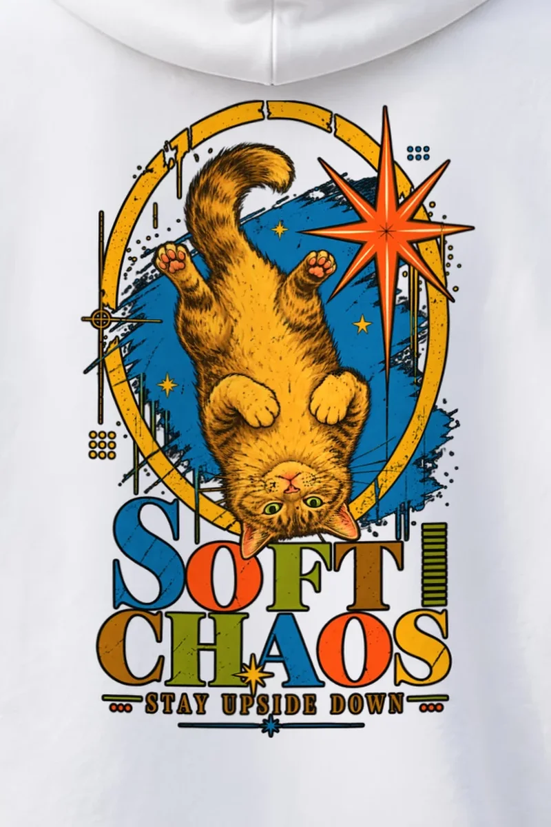 "Soft Chaos" 1 Pullover Hoodie - the graphic up close