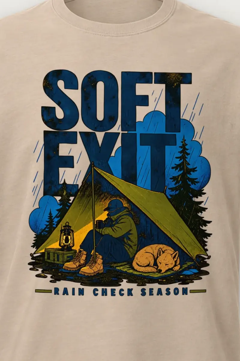 "Soft Exit" Heavyweight Unisex Crewneck T-shirt
