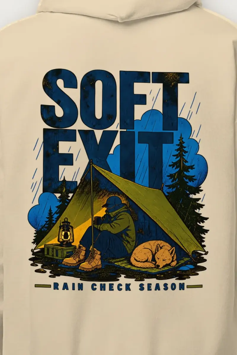 "Soft Exit Rain Check" Heavy Blend Unisex Pullover Hoodie