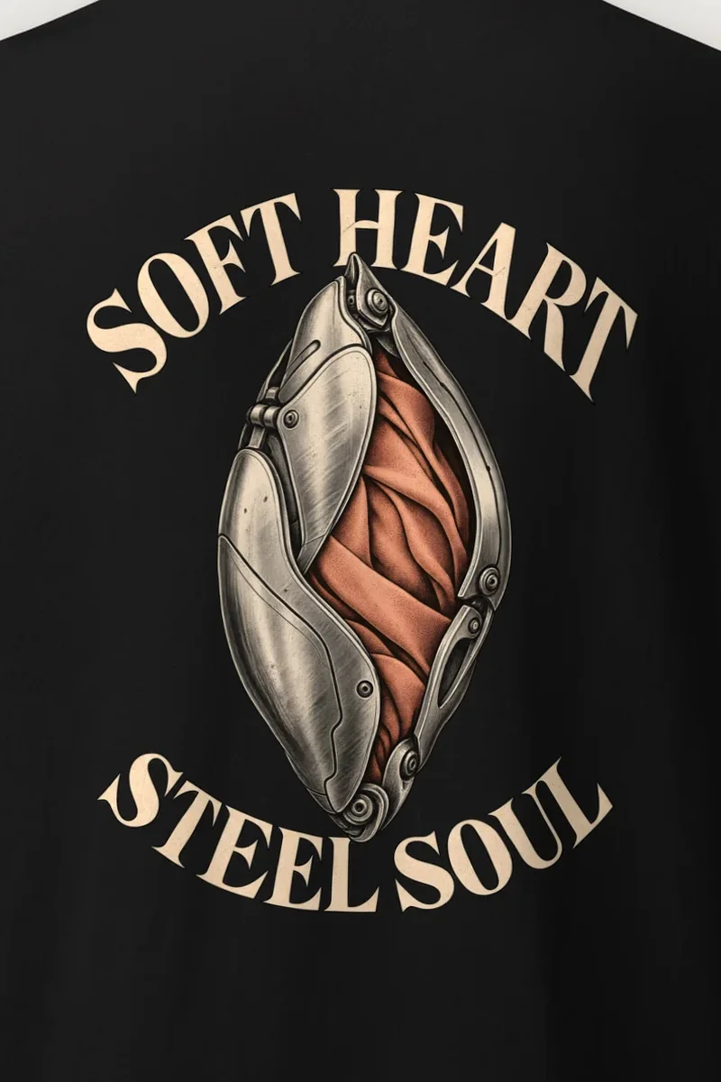 "Soft Heart Steel Soul" Heavyweight Unisex Crewneck T-shirt
