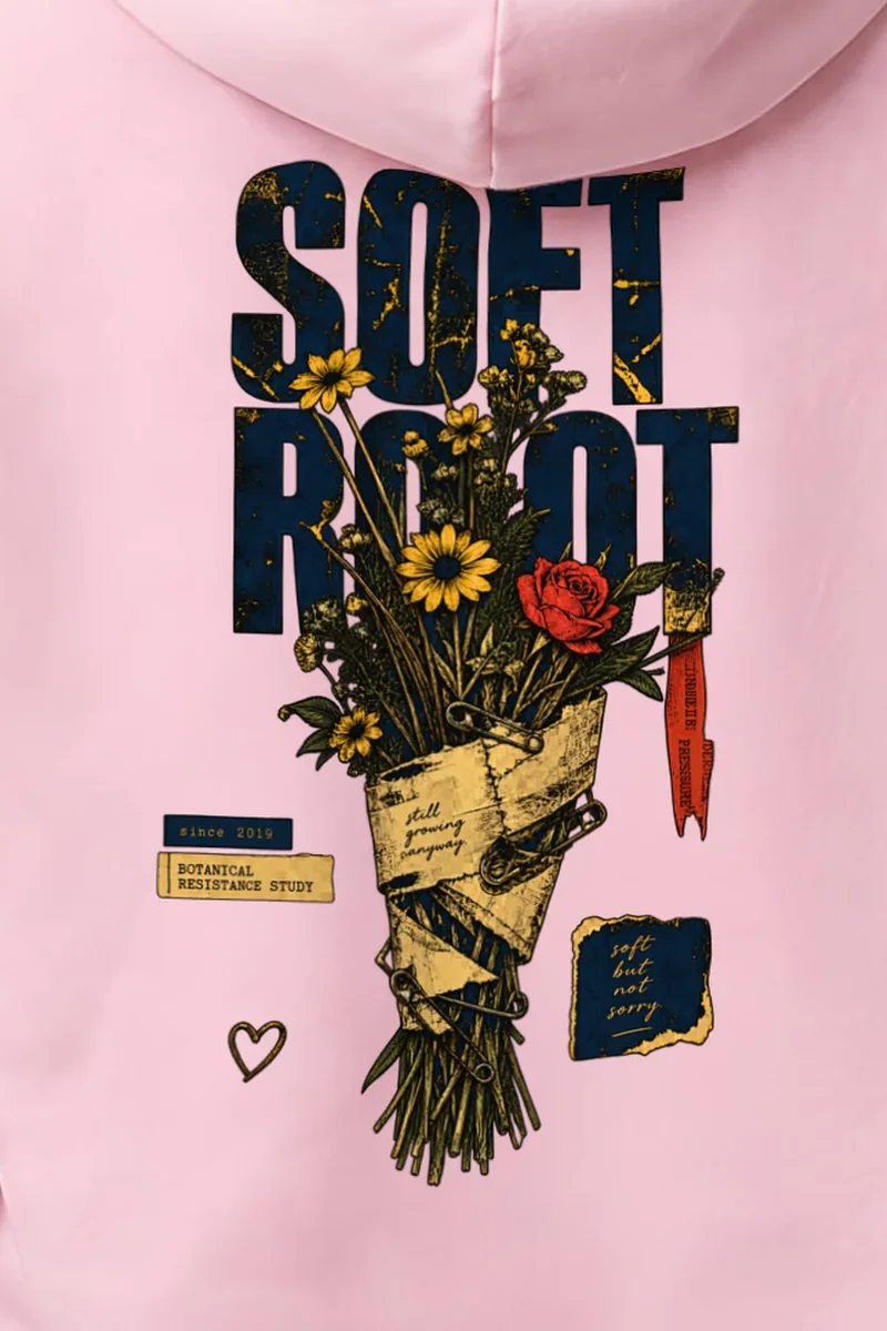 "Soft Root" 1 Pullover Hoodie - the graphic up close