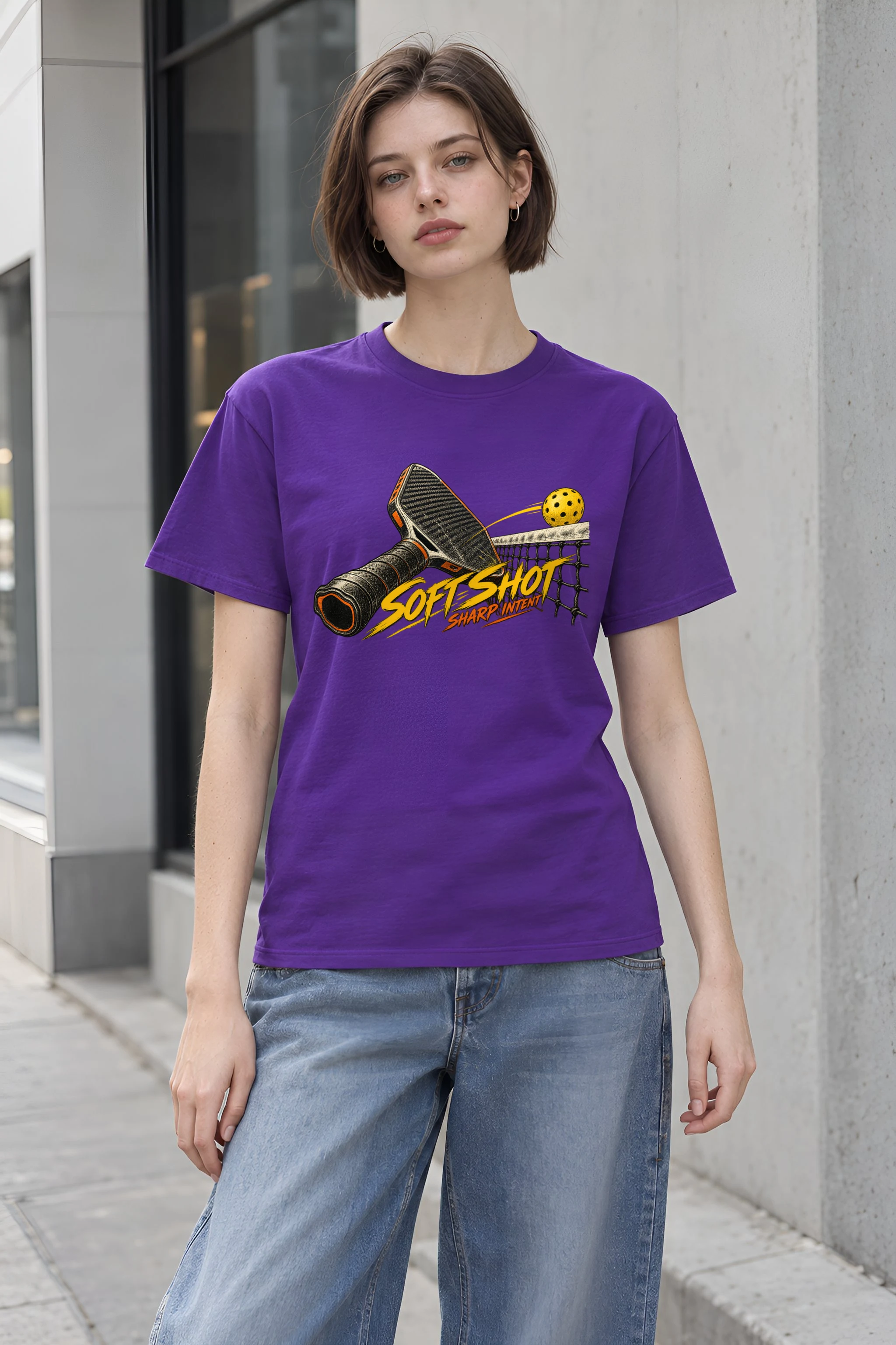 "Soft Shot Sharp Intent" Heavyweight Unisex Crewneck T-shirt