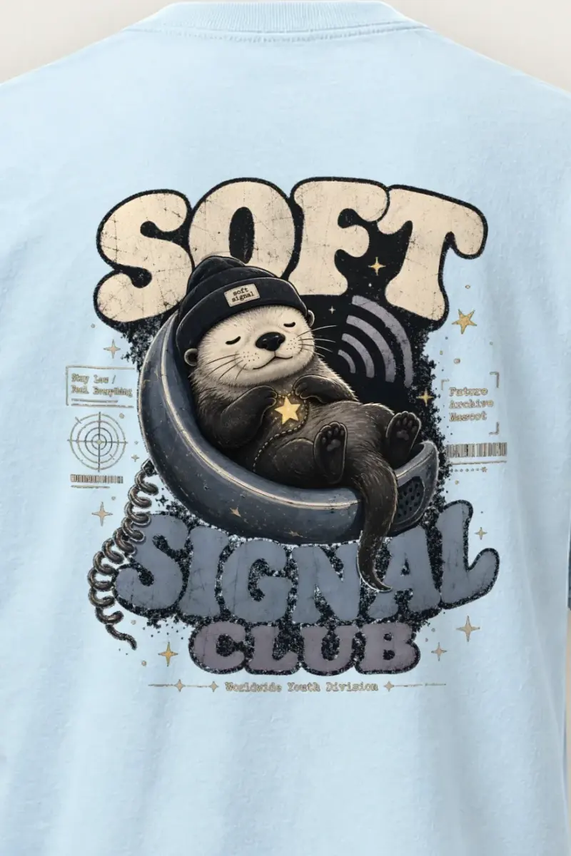 "Soft Signal Boost" Heavyweight Unisex Crewneck T-shirt
