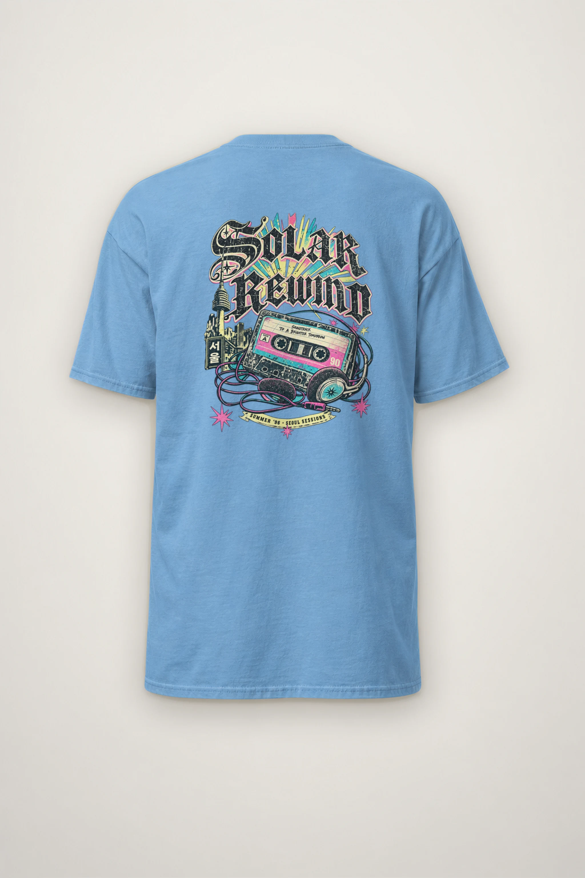 "Solar Rewind" Heavyweight Unisex Crewneck T-shirt