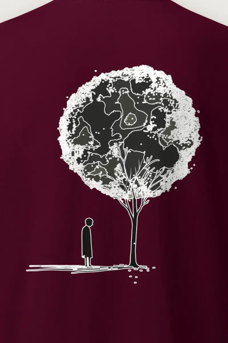"Solitary Bloom" Heavyweight Unisex Crewneck T-shirt