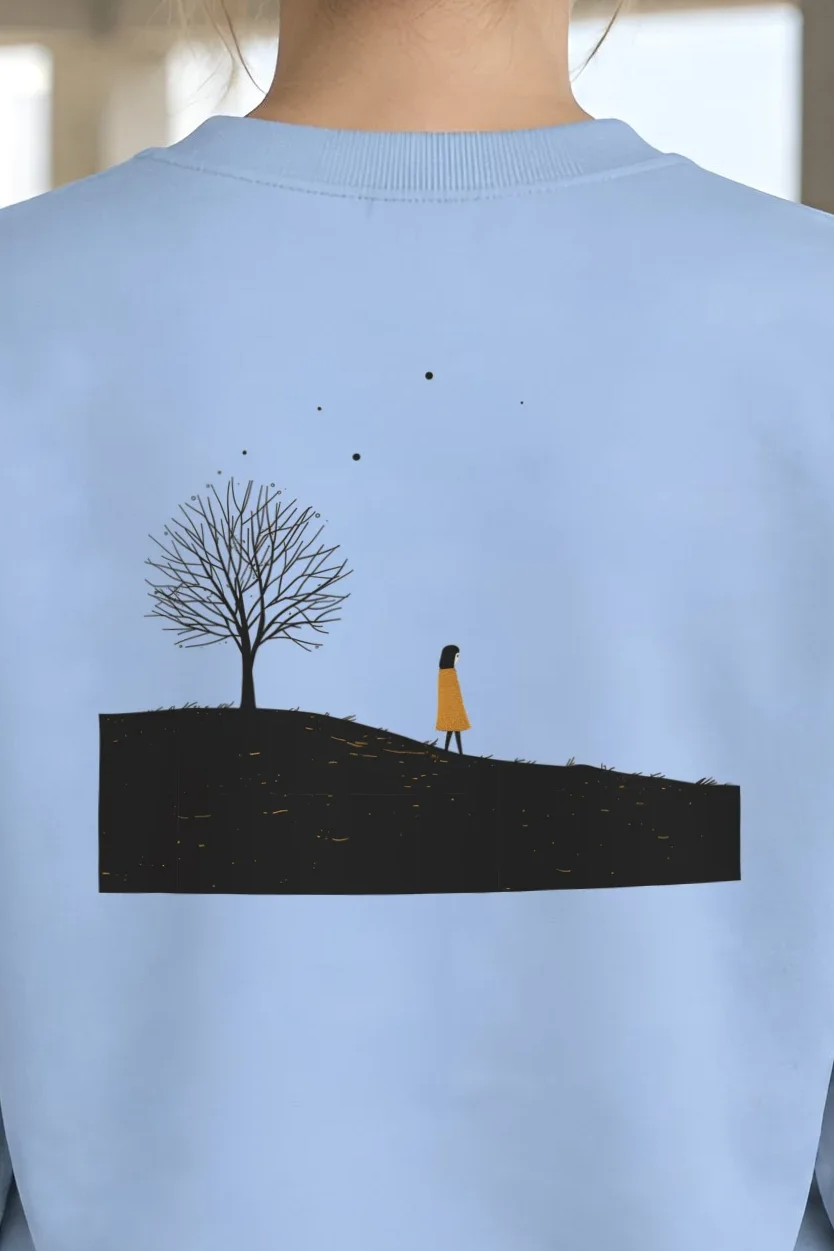 "Solitary Hill" 1 Crewneck Sweatshirt - the graphic up close