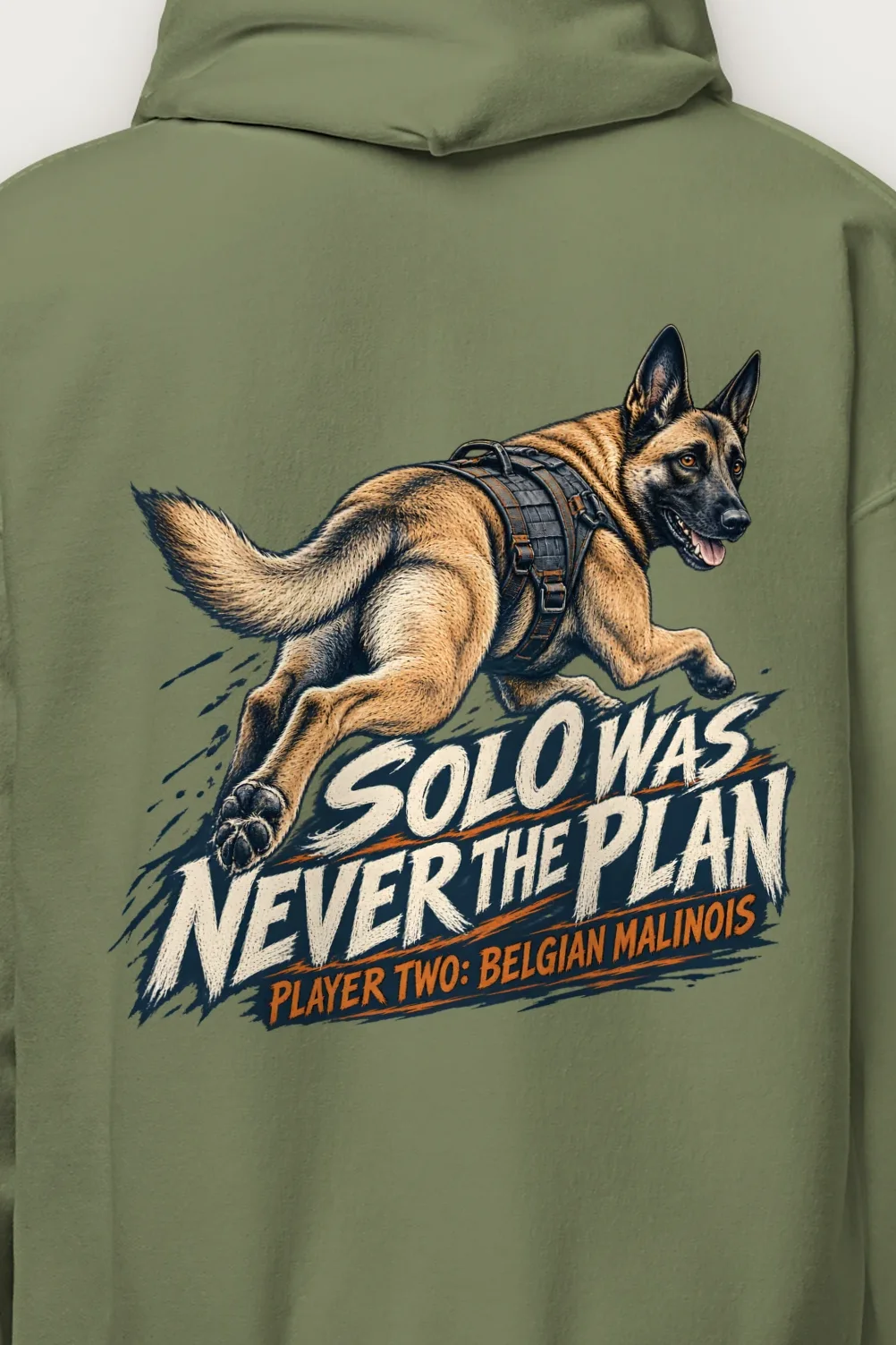 "Solo Was Never the Plan" Heavy Blend Unisex Pullover Hoodie - the graphic up close