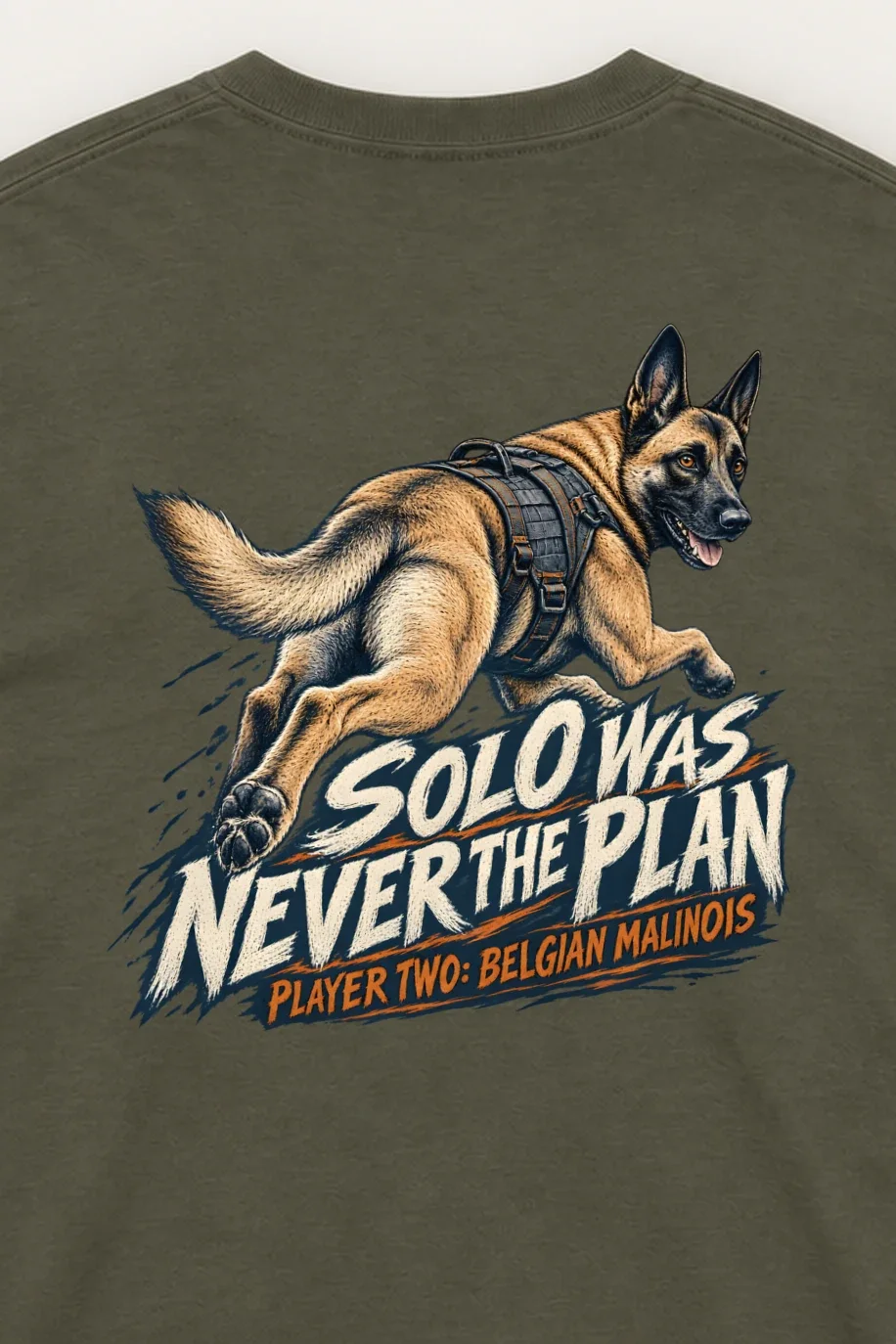 "Solo Was Never the Plan" Unisex Longsleeve T-shirt - the graphic up close