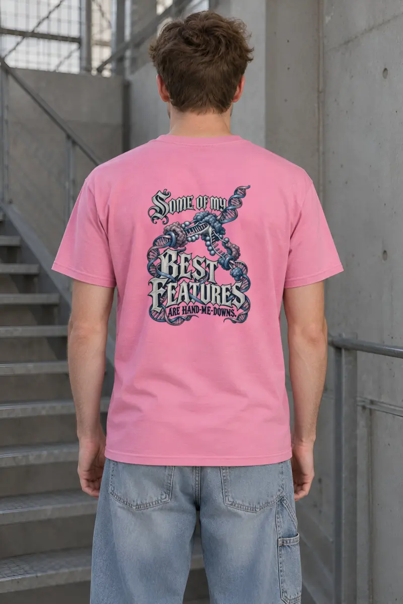 “Some of My Best Features” Heavyweight Unisex Crewneck T-shirt