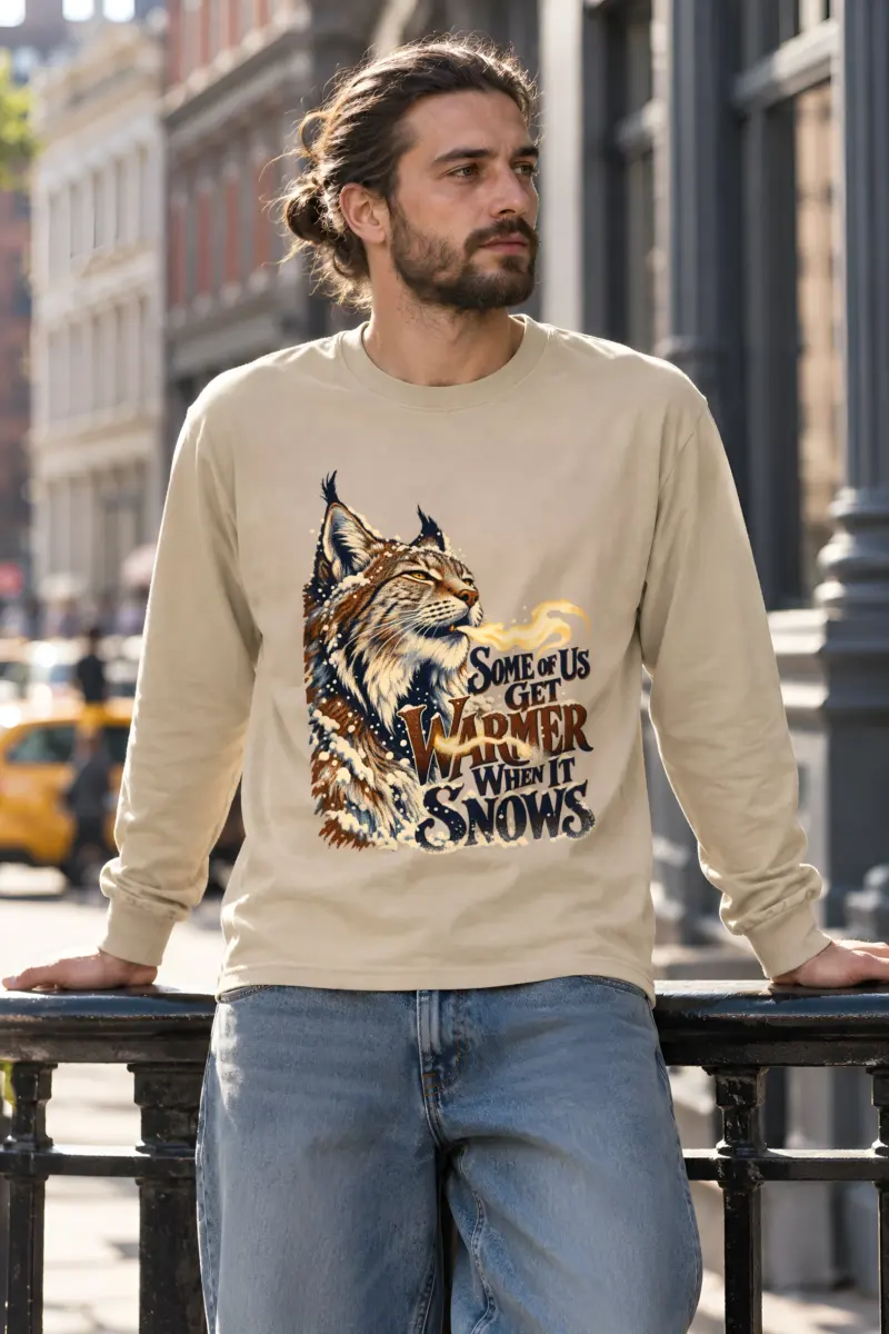 “Some of Us Get Warmer When It Snows” Unisex Longsleeve T-shirt