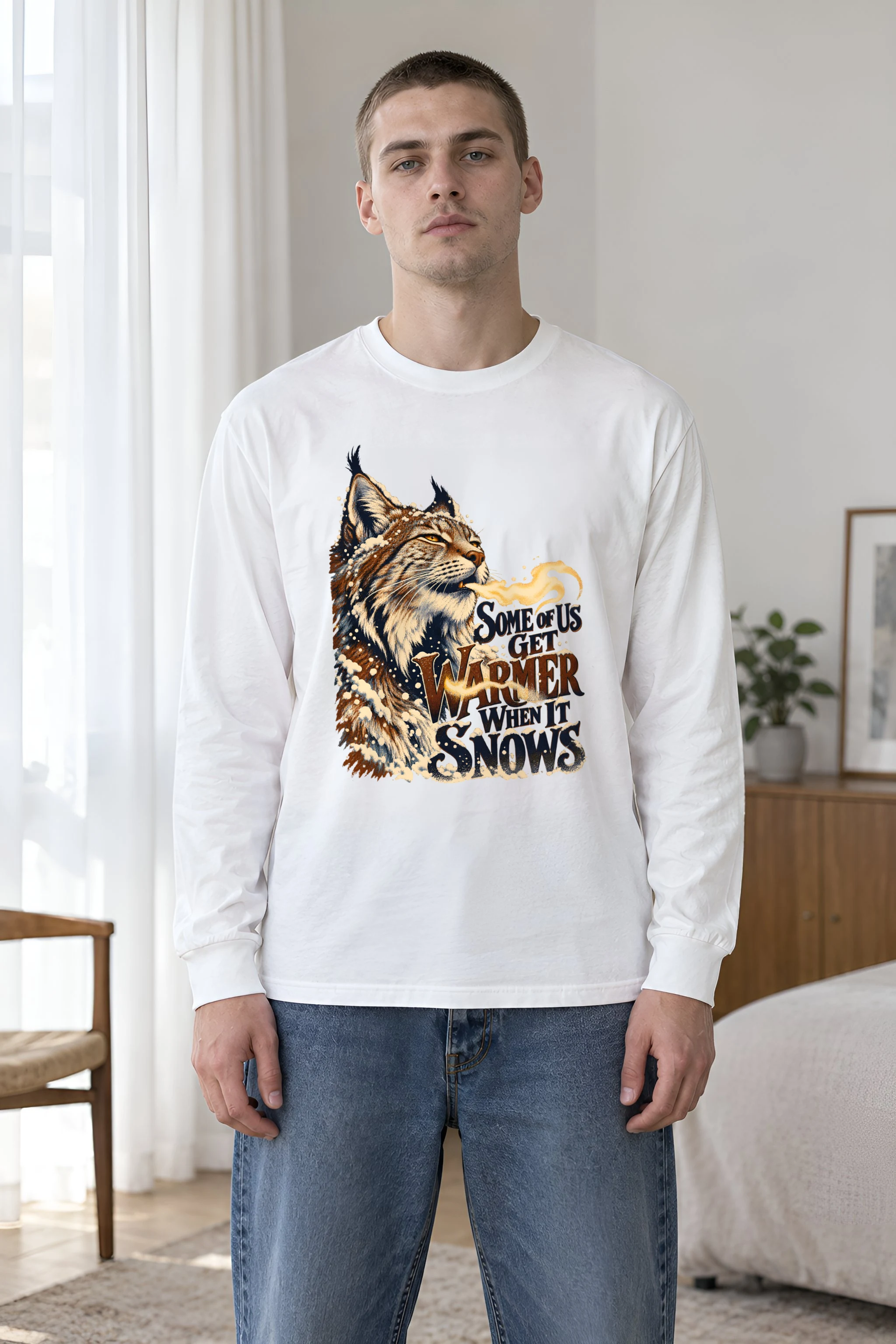 "Some of Us Get Warmer When It Snows" Unisex Longsleeve T-shirt