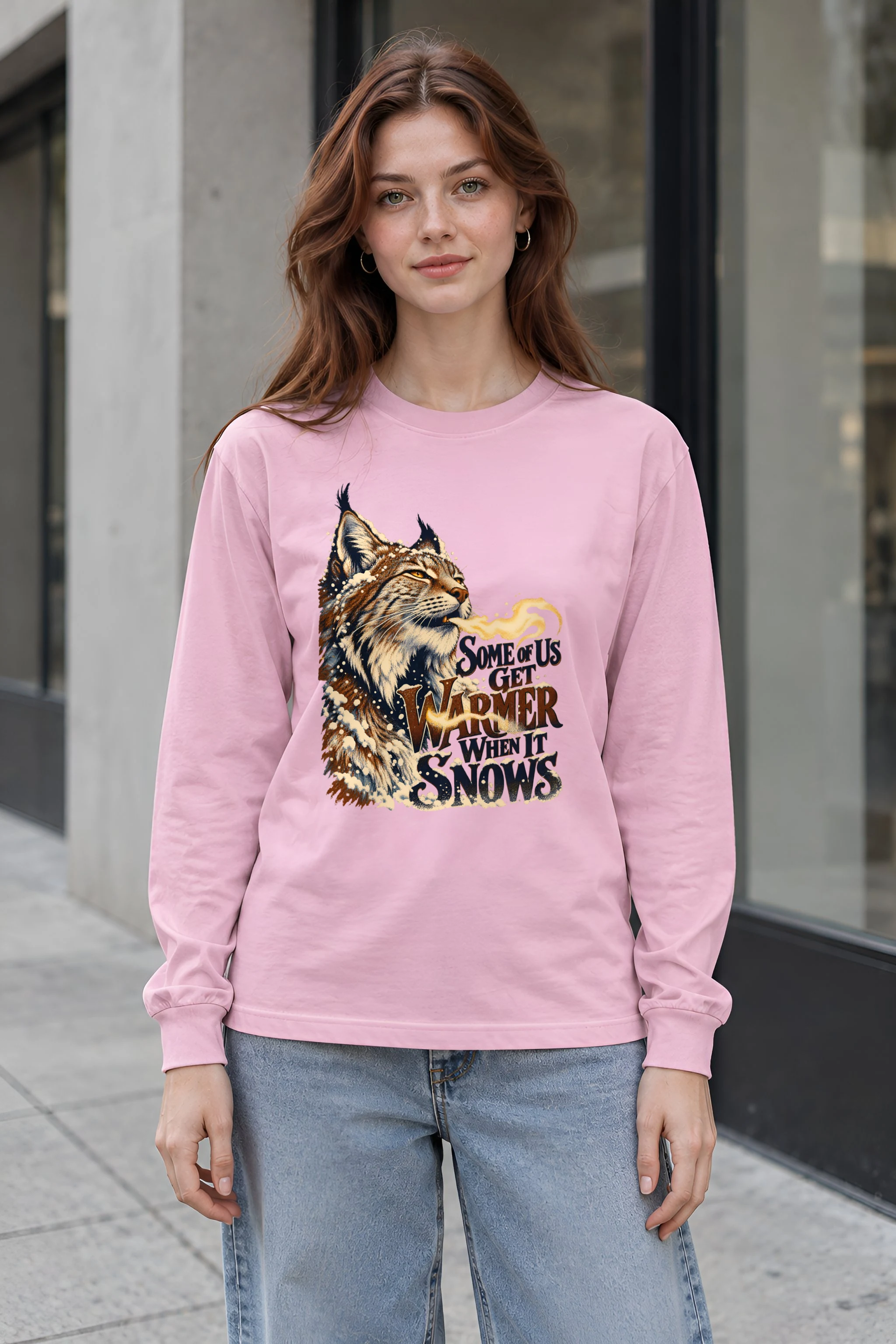 "Some of Us Get Warmer When It Snows" Unisex Longsleeve T-shirt