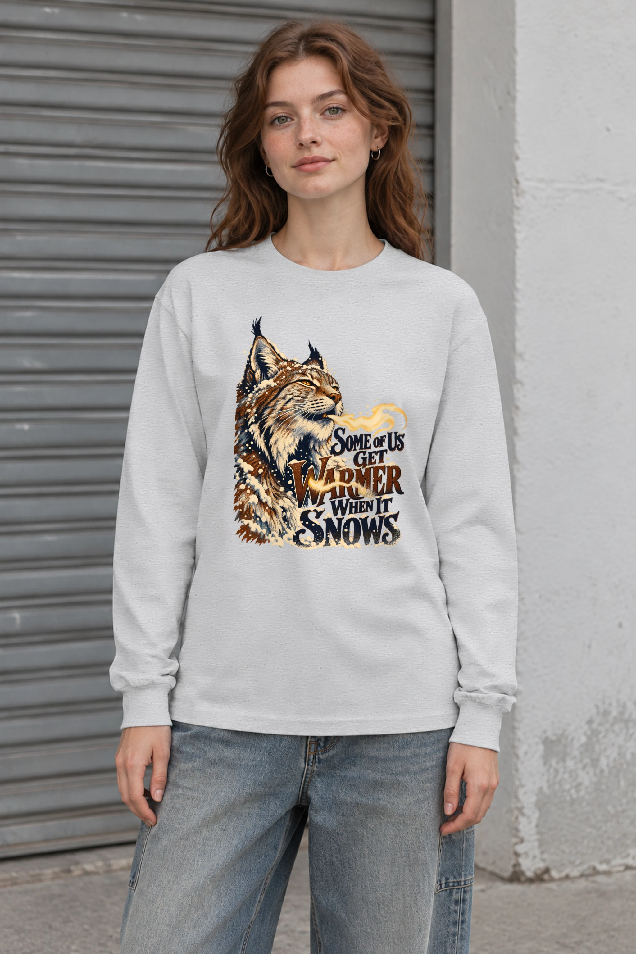 "Some of Us Get Warmer When It Snows" Unisex Longsleeve T-shirt