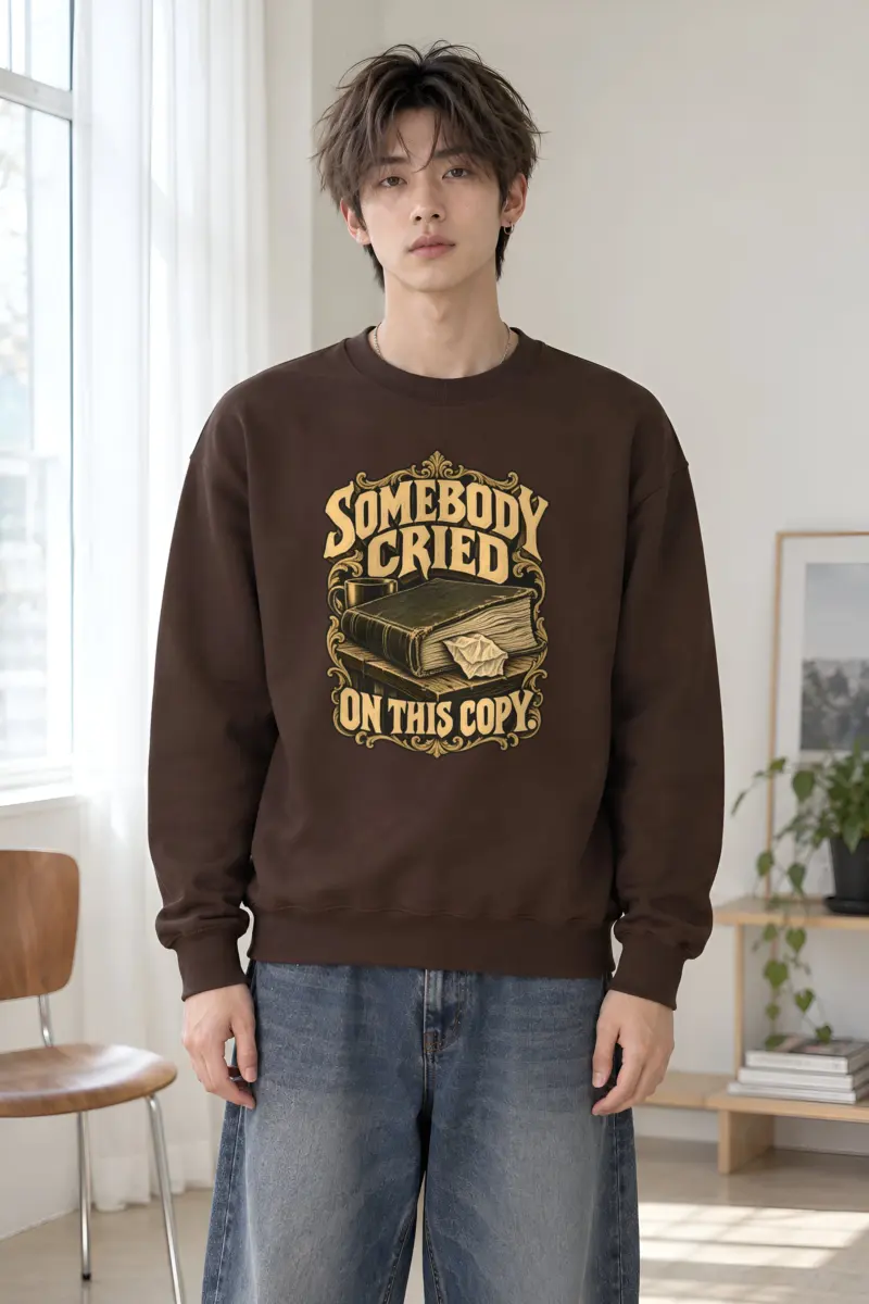 "Somebody Cried On This Copy" Heavy Blend Unisex Crewneck Sweatshirt