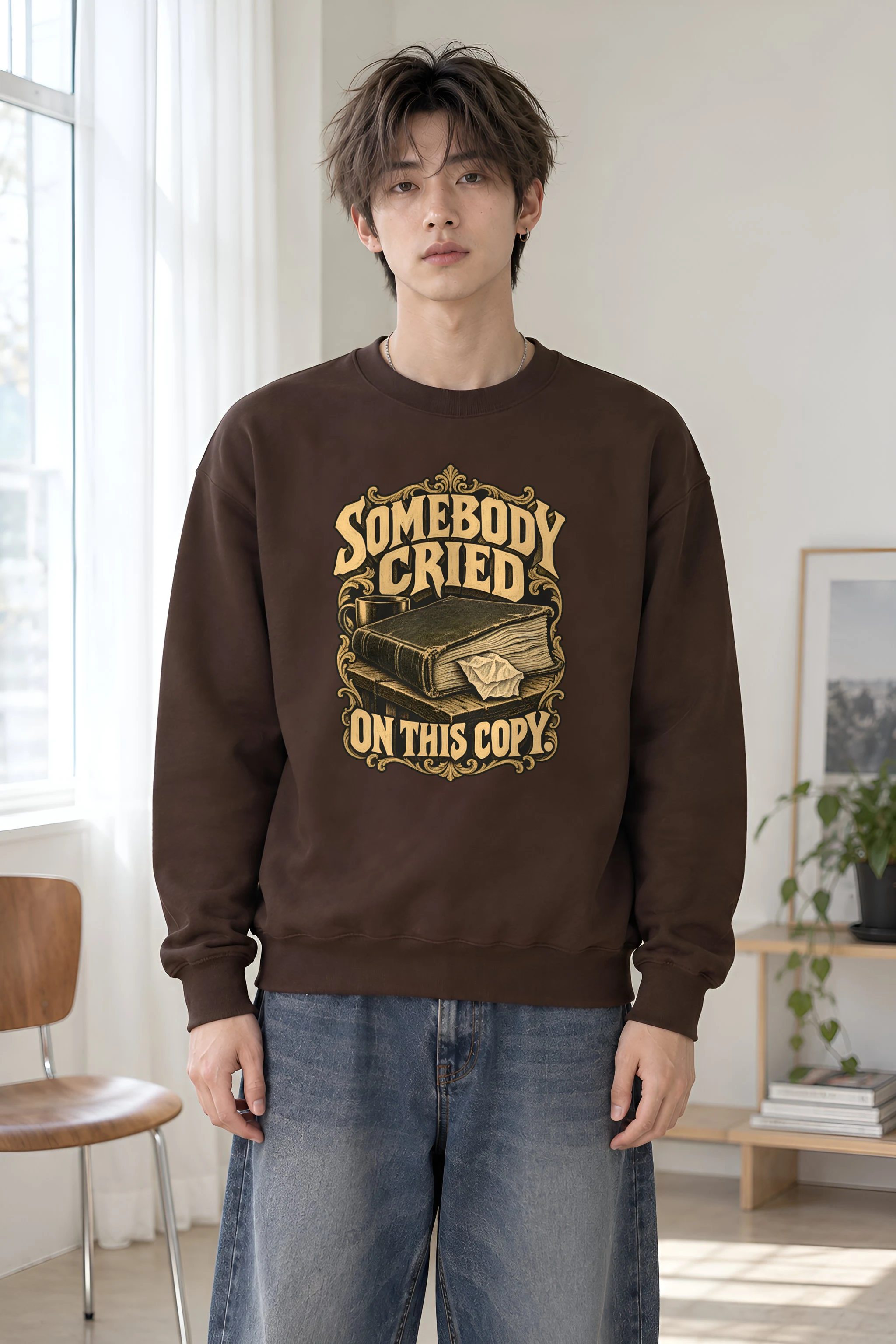 "Somebody Cried On This Copy" Heavy Blend Unisex Crewneck Sweatshirt