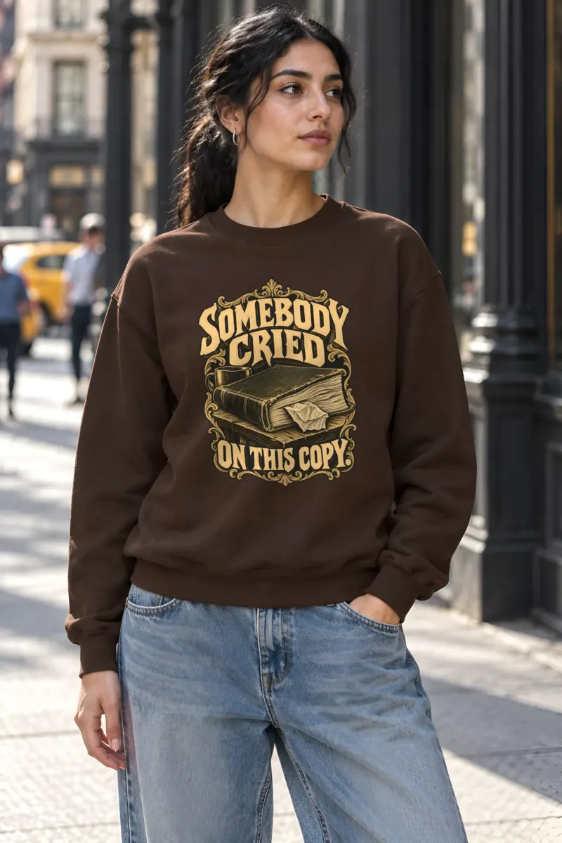 "Somebody Cried On This Copy" Heavy Blend Unisex Crewneck Sweatshirt