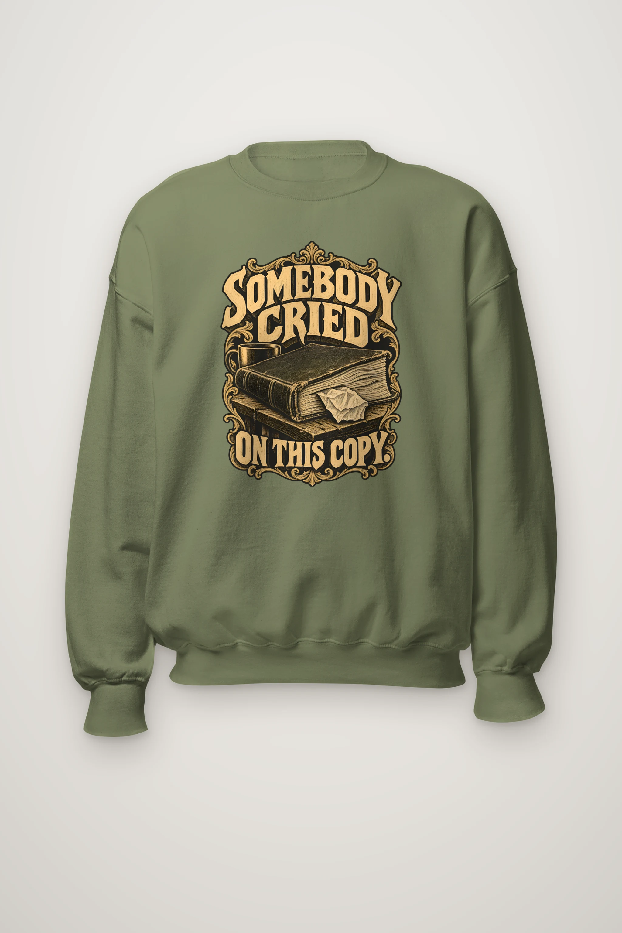 "Somebody Cried On This Copy" Heavy Blend Unisex Crewneck Sweatshirt
