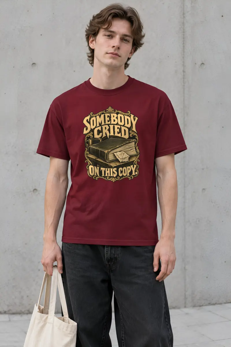 "Somebody Cried On This Copy" Heavyweight Unisex Crewneck T-shirt