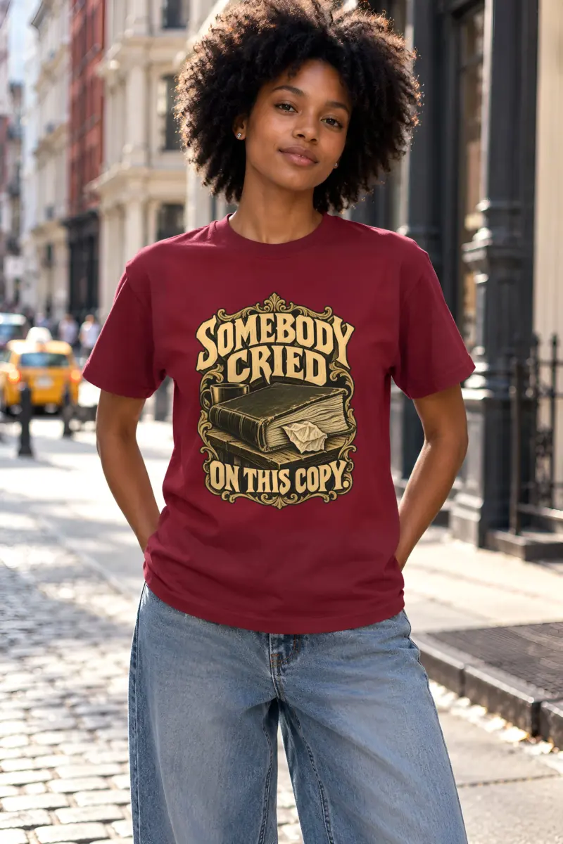 "Somebody Cried On This Copy" Heavyweight Unisex Crewneck T-shirt