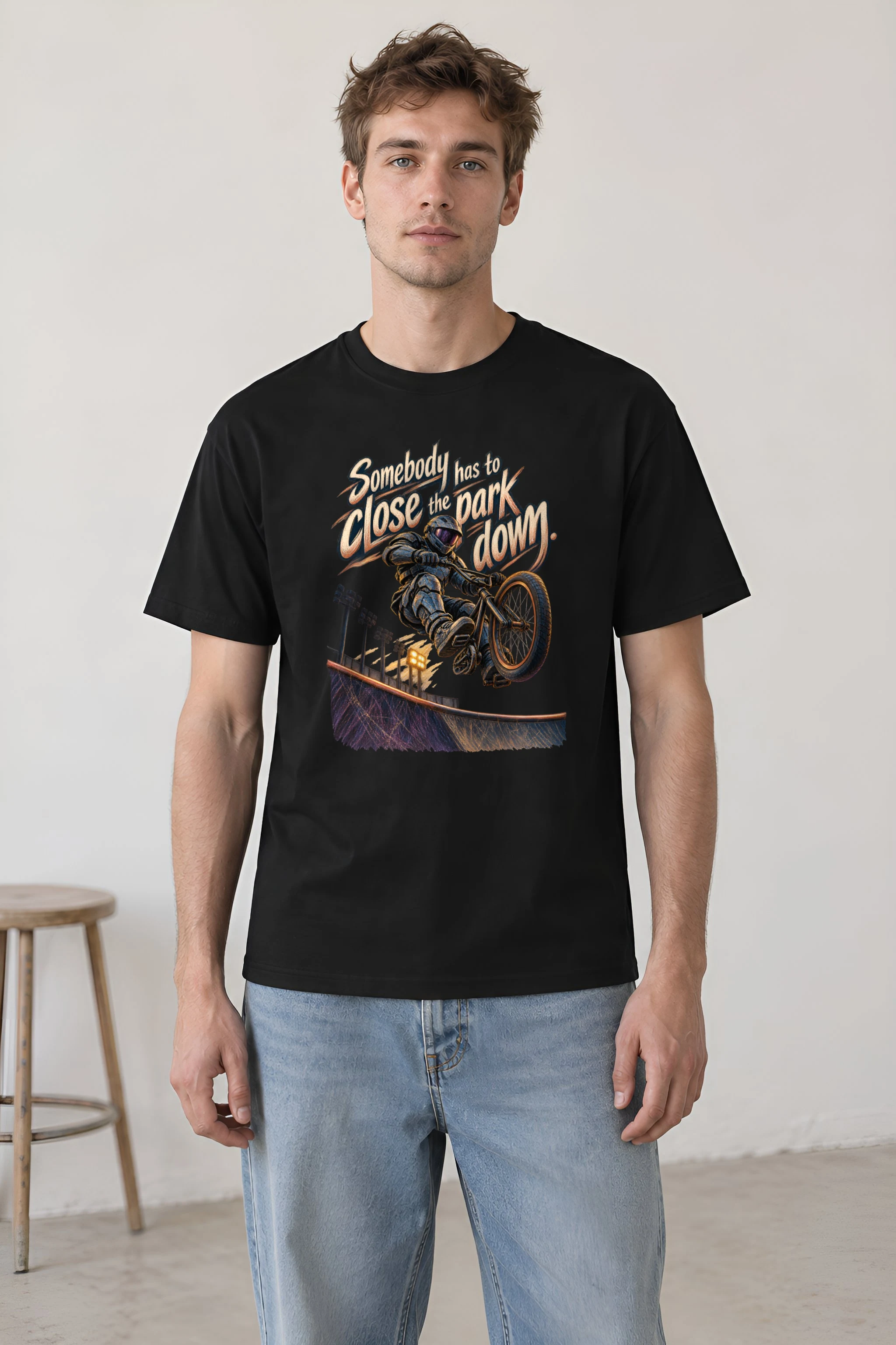 "Somebody Has to Close the Park Down" Heavyweight Unisex Crewneck T-shirt