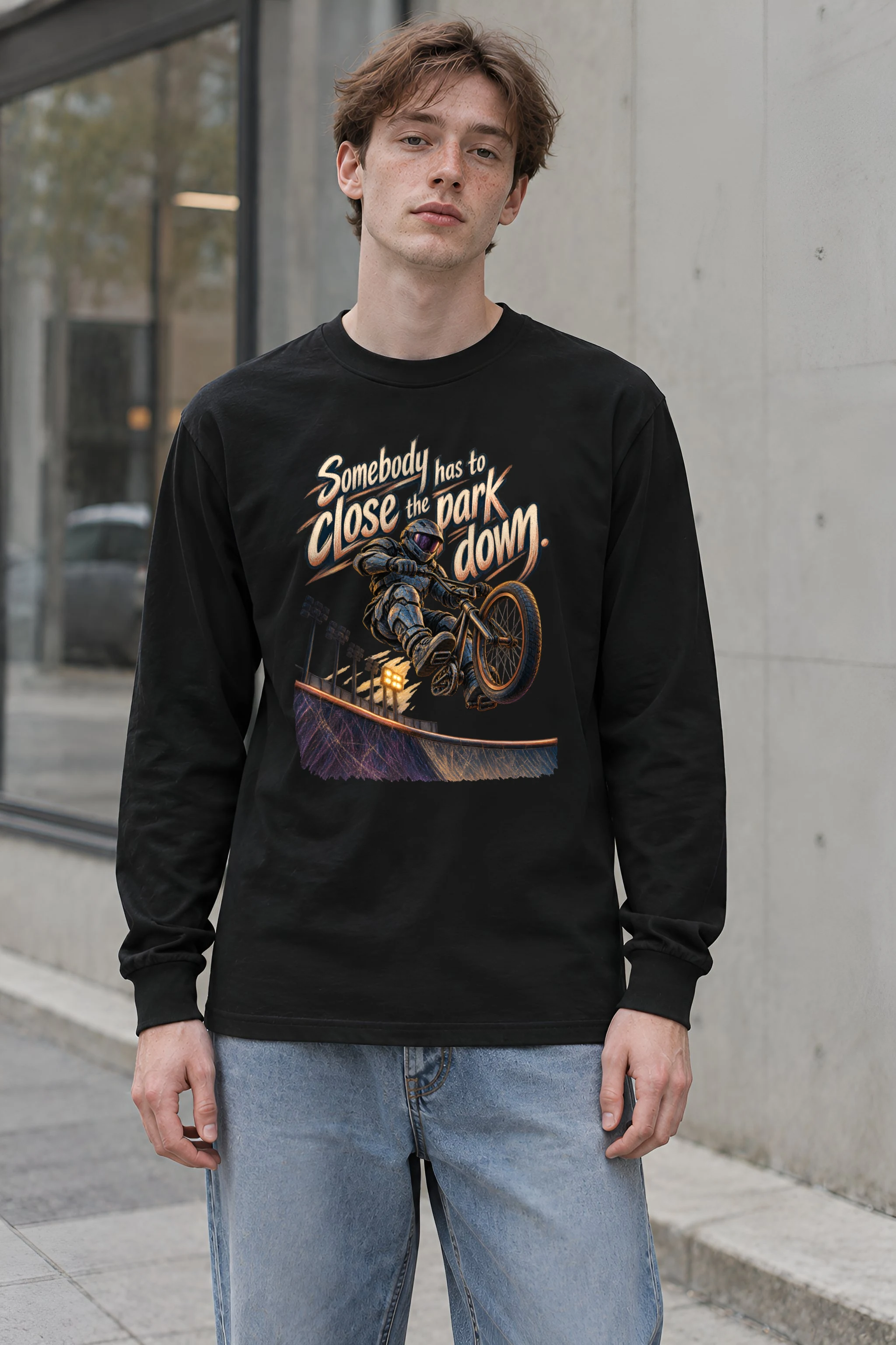 "Somebody Has to Close the Park Down" Unisex Longsleeve T-shirt