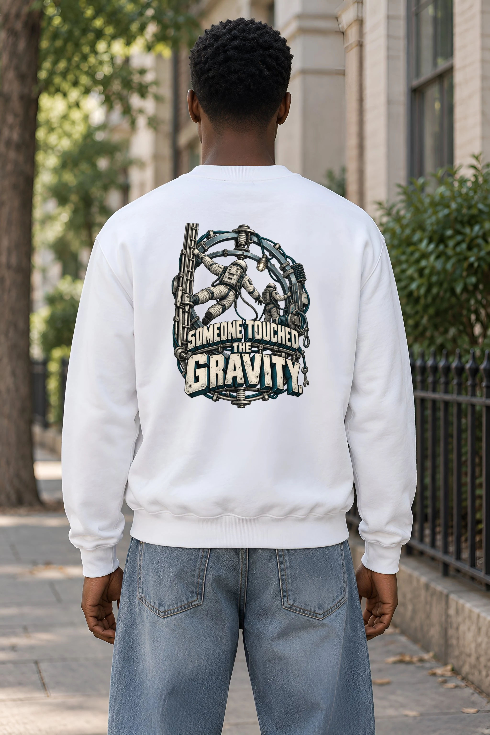"Someone Touched the Gravity" Heavy Blend Unisex Crewneck Sweatshirt