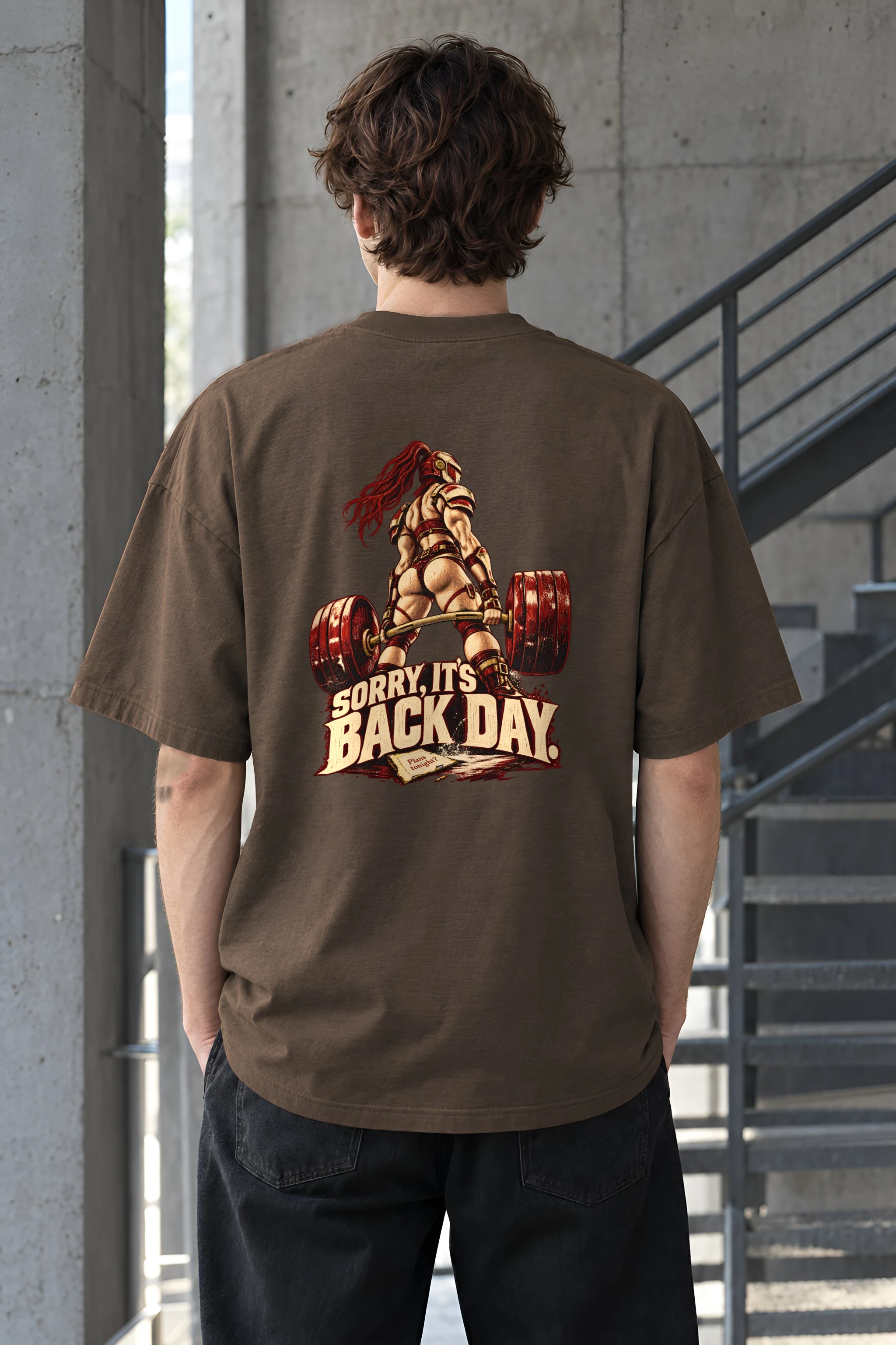 "Sorry, It's Back Day" Unisex Oversized Heavyweight Crewneck T-Shirt