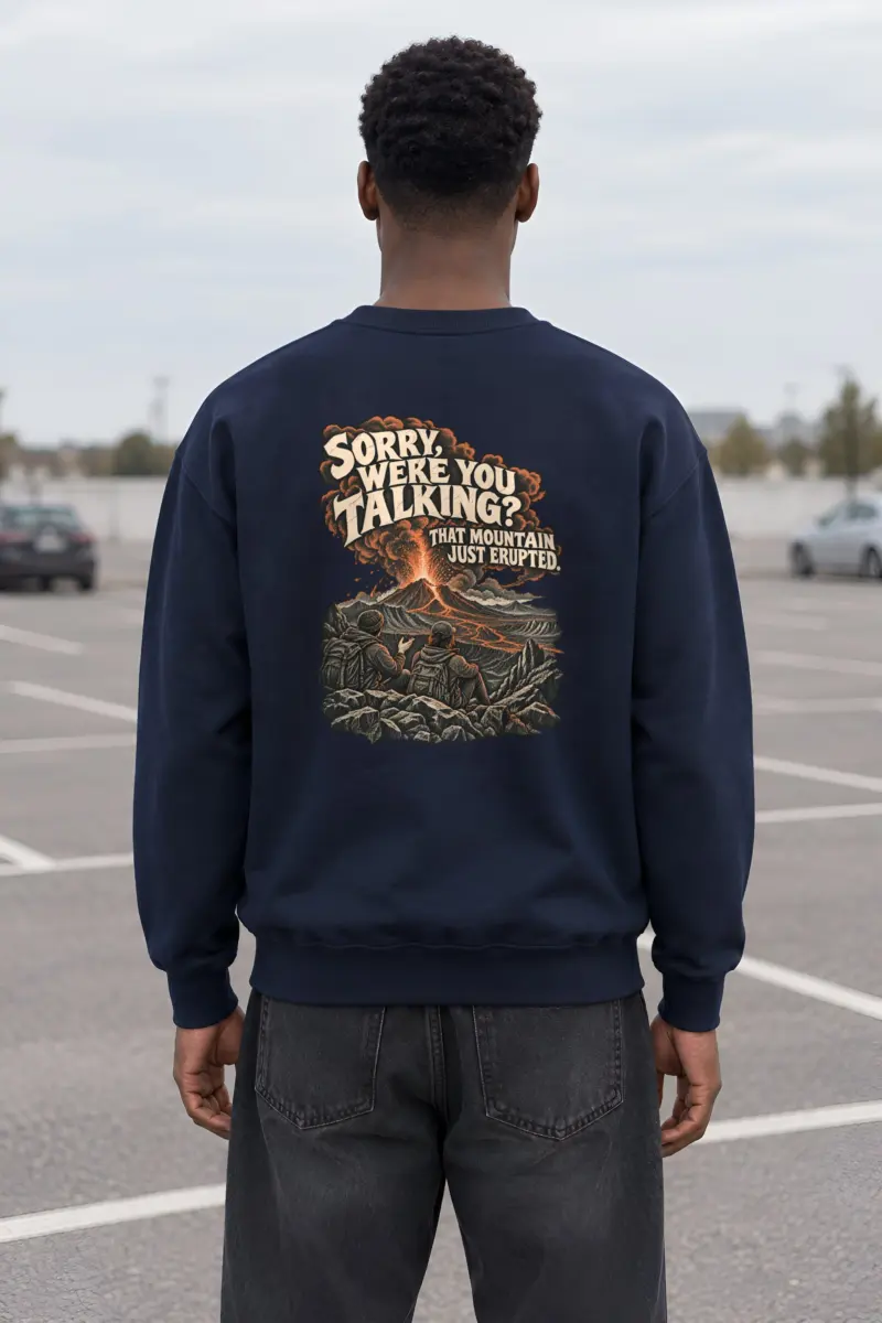 "Sorry, Were You Talking?" Heavy Blend Unisex Crewneck Sweatshirt