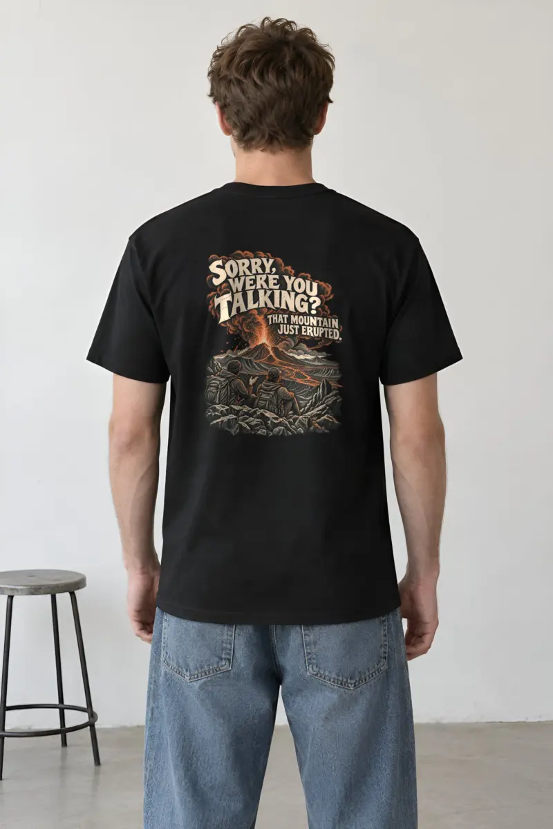 "Sorry, Were You Talking?" Heavyweight Unisex Crewneck T-shirt