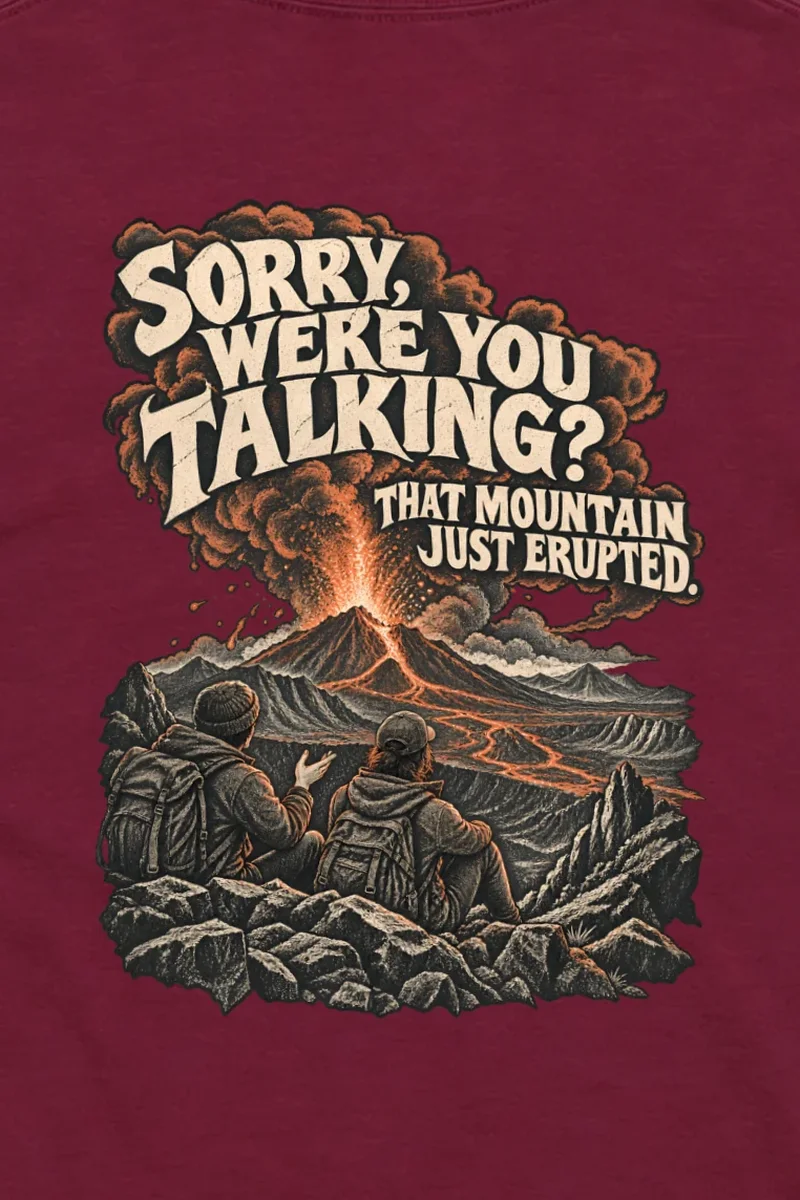 "Sorry, Were You Talking?" Unisex Longsleeve T-shirt - the graphic up close