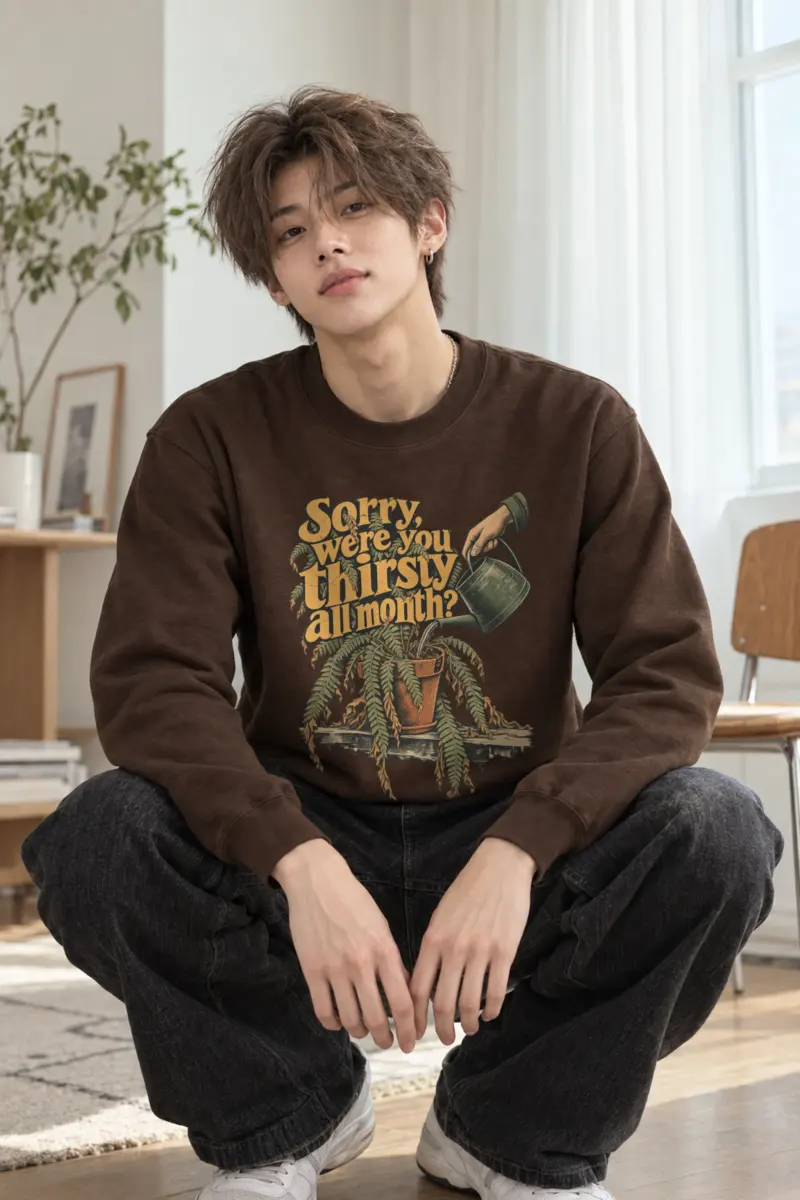 “Sorry, Were You Thirsty All Month” Heavy Blend Unisex Crewneck Sweatshirt