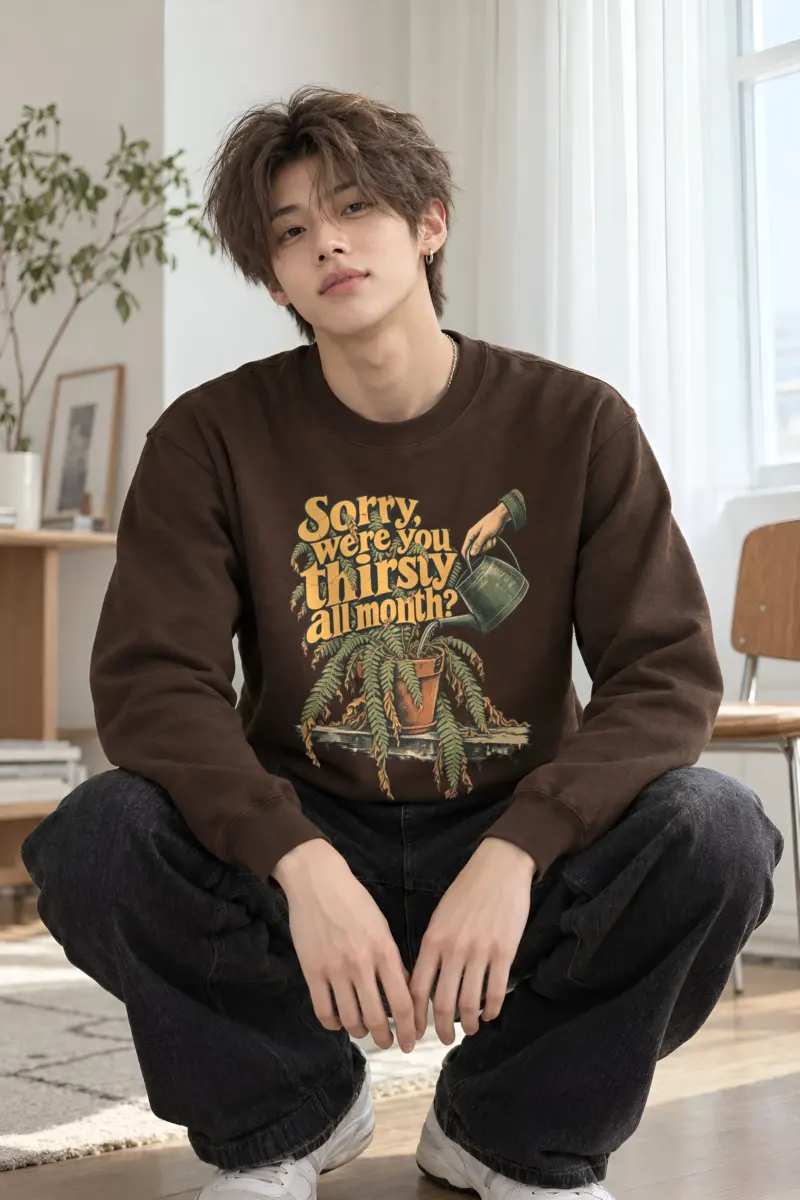 "Sorry, Were You Thirsty All Month" Heavy Blend Unisex Crewneck Sweatshirt