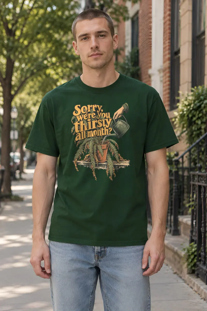 "Sorry, Were You Thirsty All Month?" Heavyweight Unisex Crewneck T-shirt