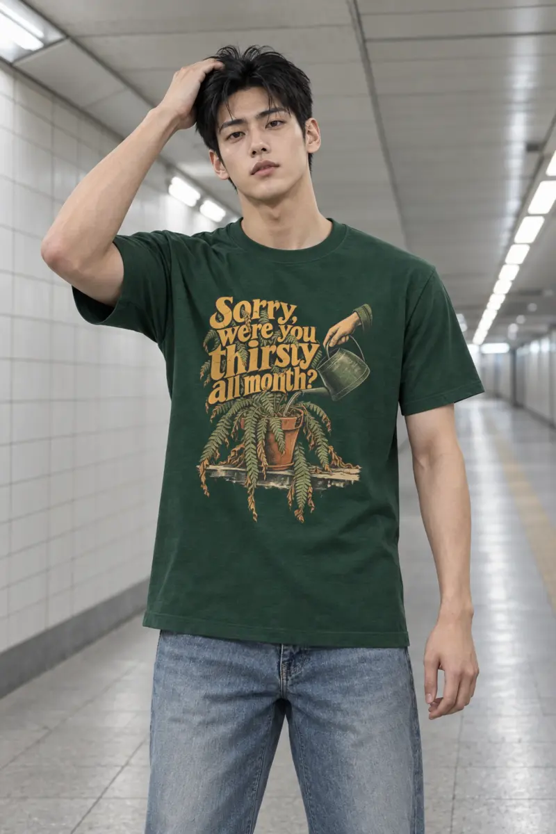 “Sorry, Were You Thirsty All Month?” Heavyweight Unisex Crewneck T-shirt