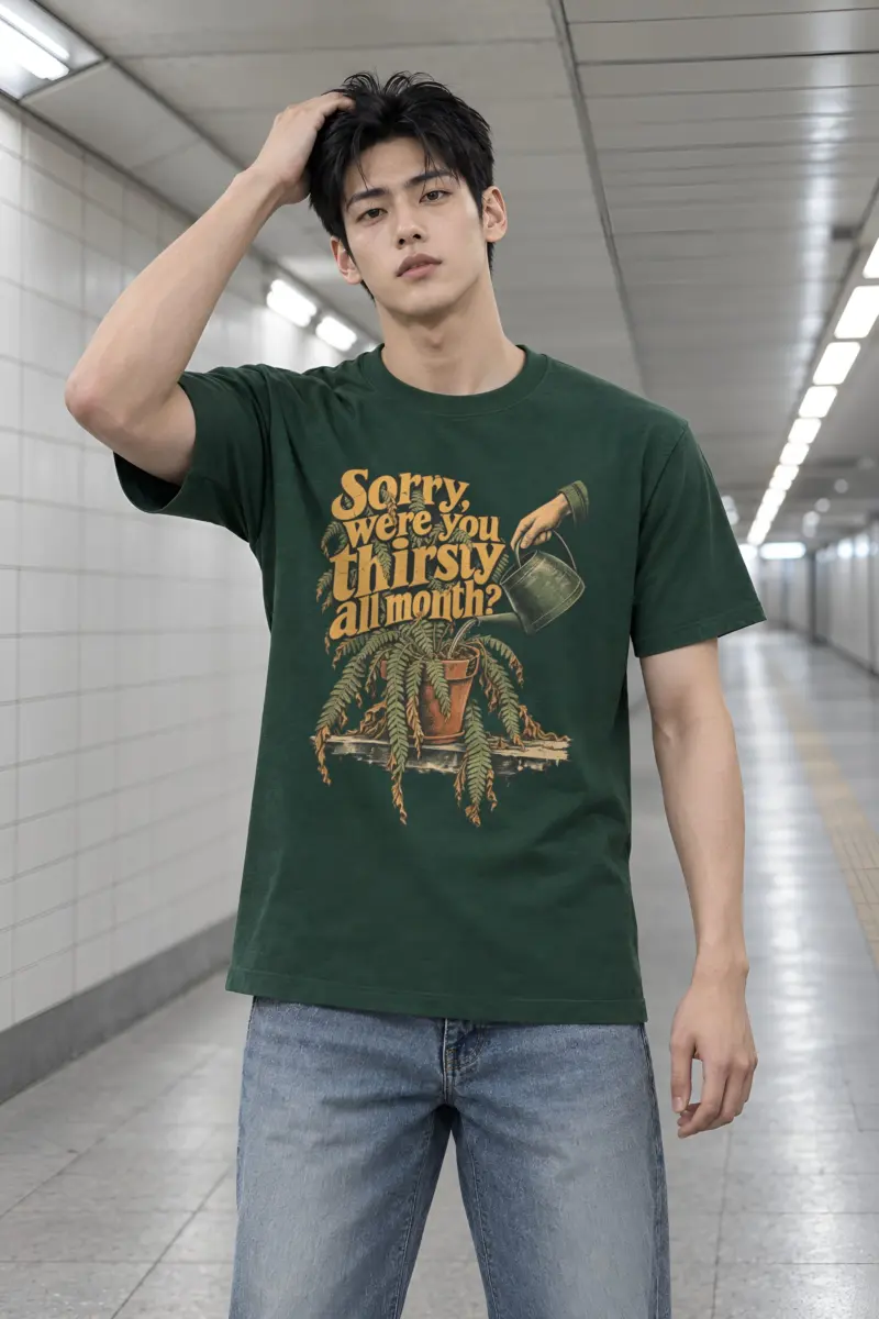 "Sorry, Were You Thirsty All Month?" Heavyweight Unisex Crewneck T-shirt