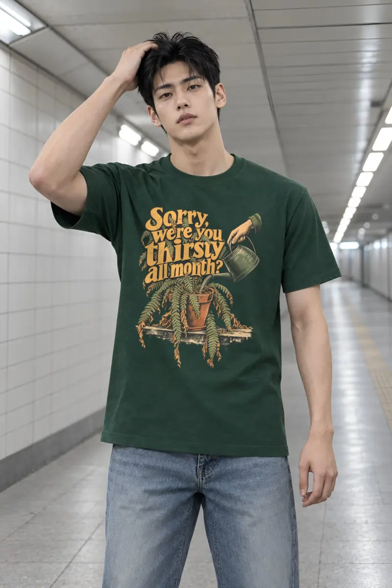 "Sorry, Were You Thirsty All Month?" Heavyweight Unisex Crewneck T-shirt
