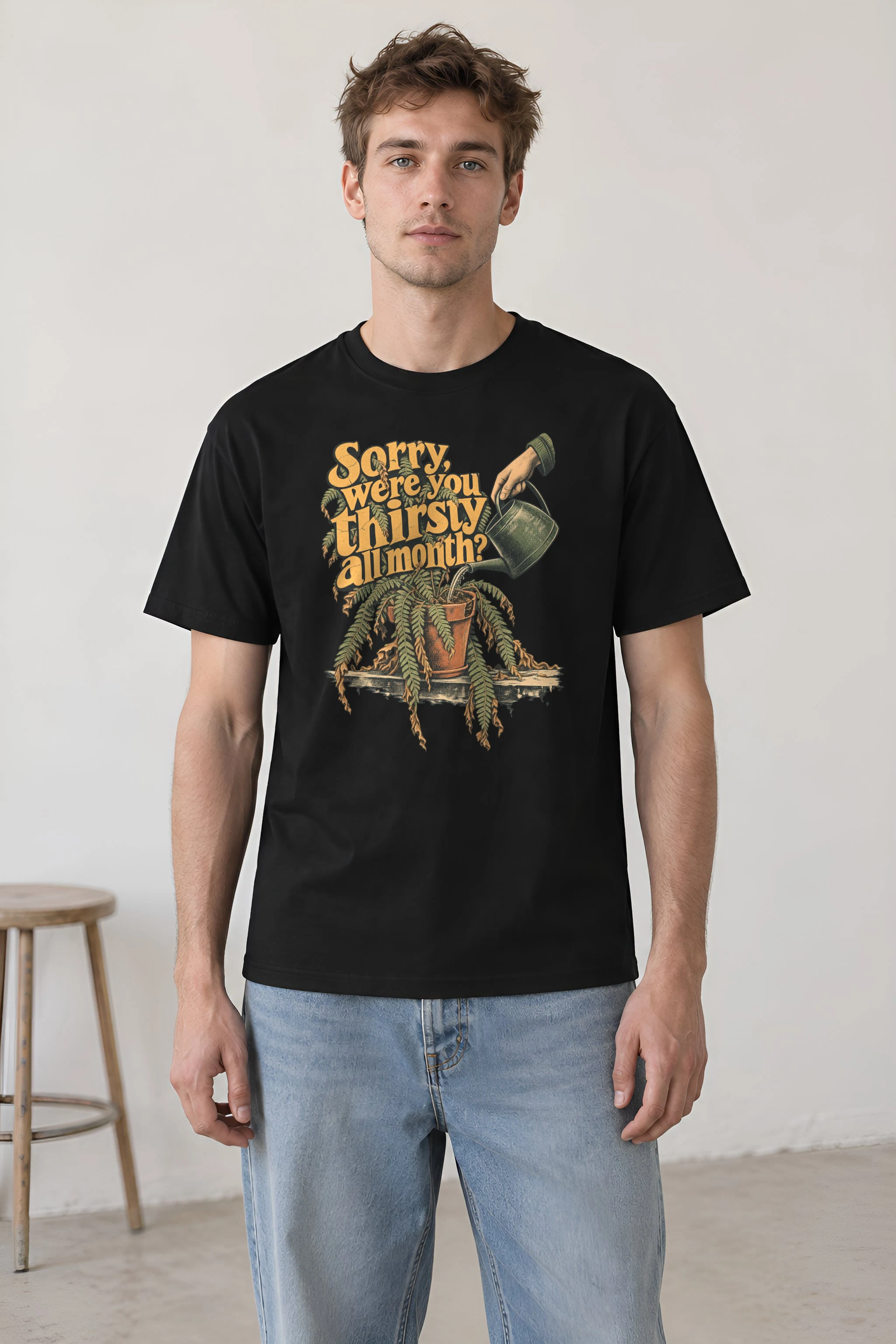 "Sorry, Were You Thirsty All Month?" Heavyweight Unisex Crewneck T-shirt