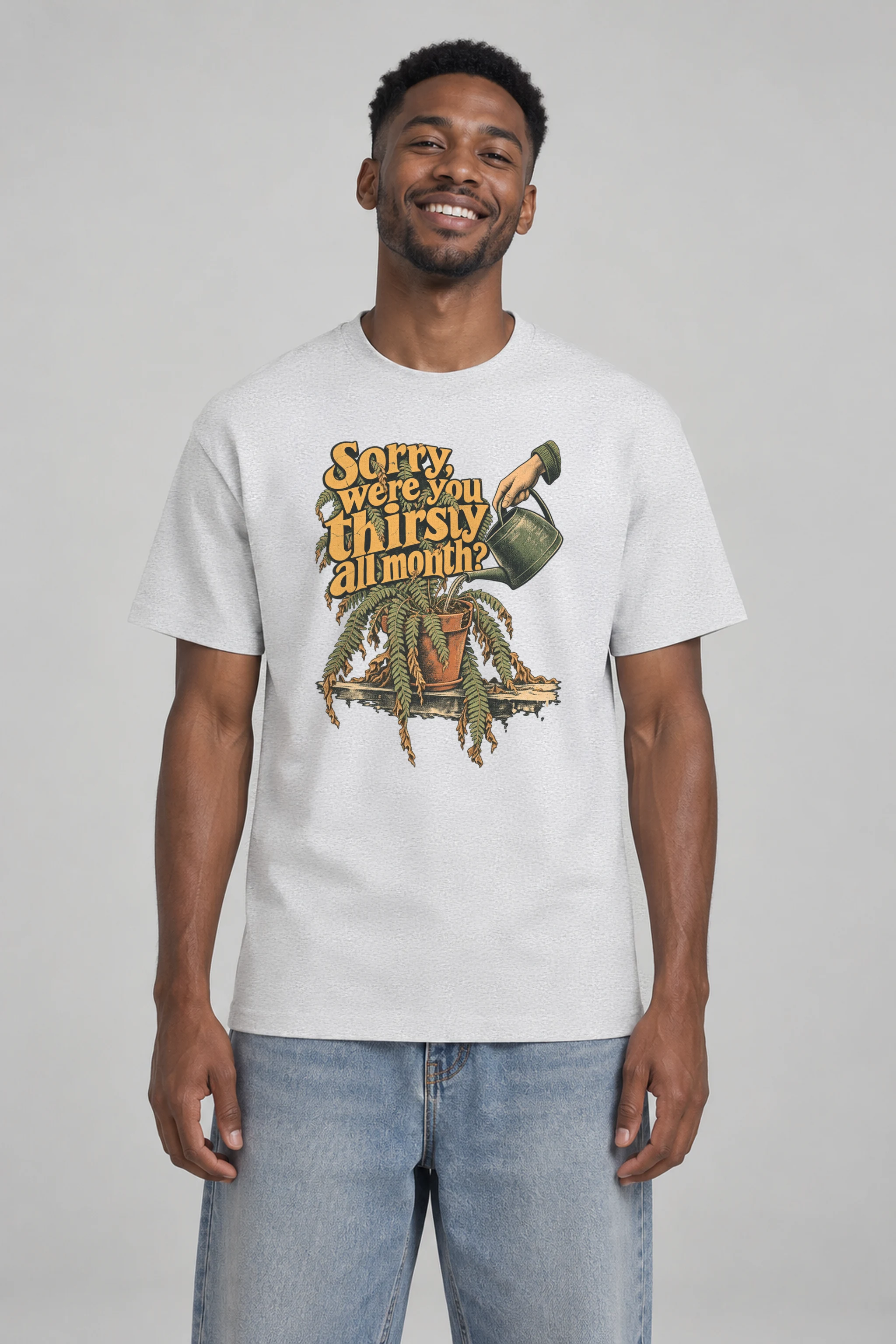 "Sorry, Were You Thirsty All Month?" Heavyweight Unisex Crewneck T-shirt