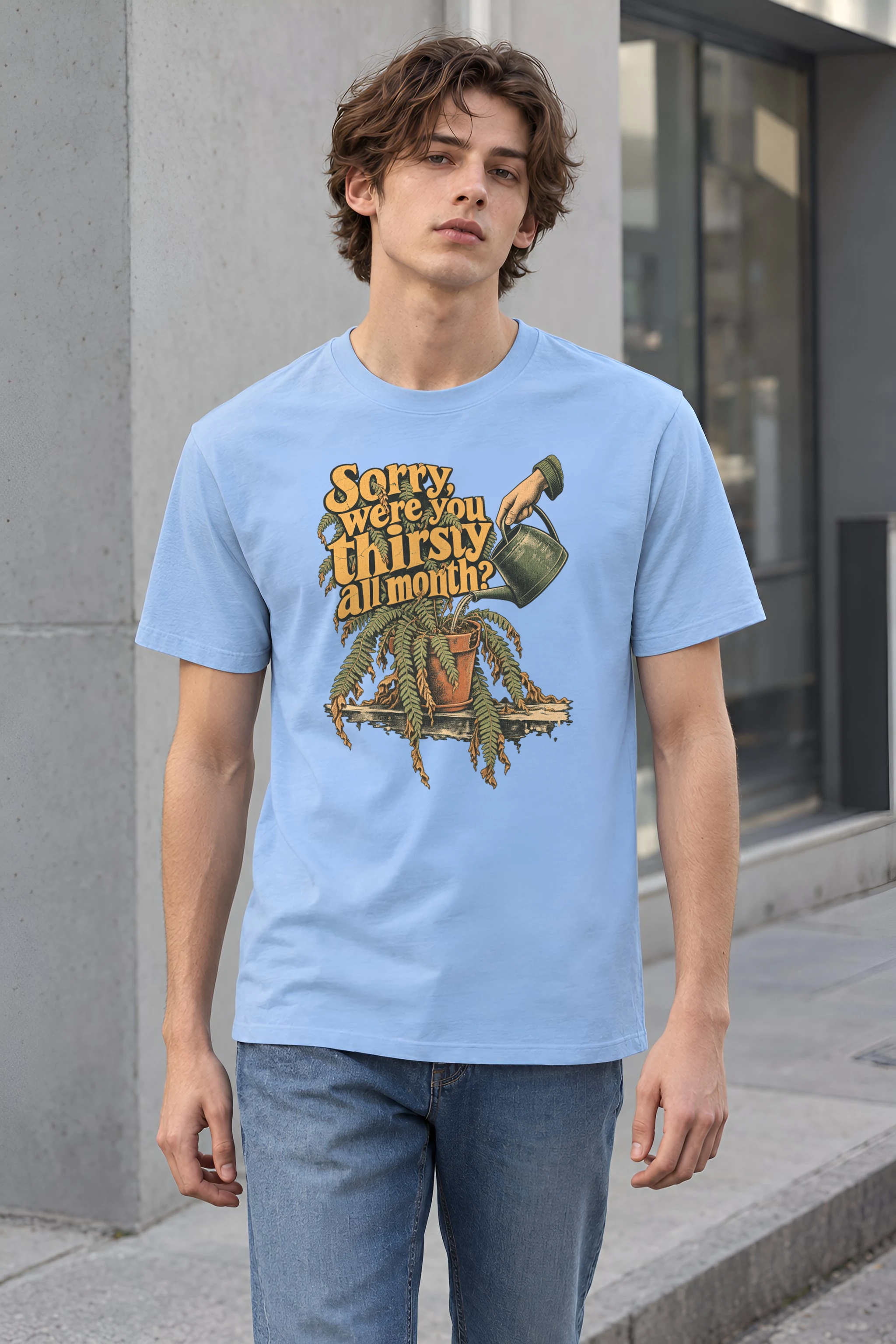 "Sorry, Were You Thirsty All Month?" Heavyweight Unisex Crewneck T-shirt