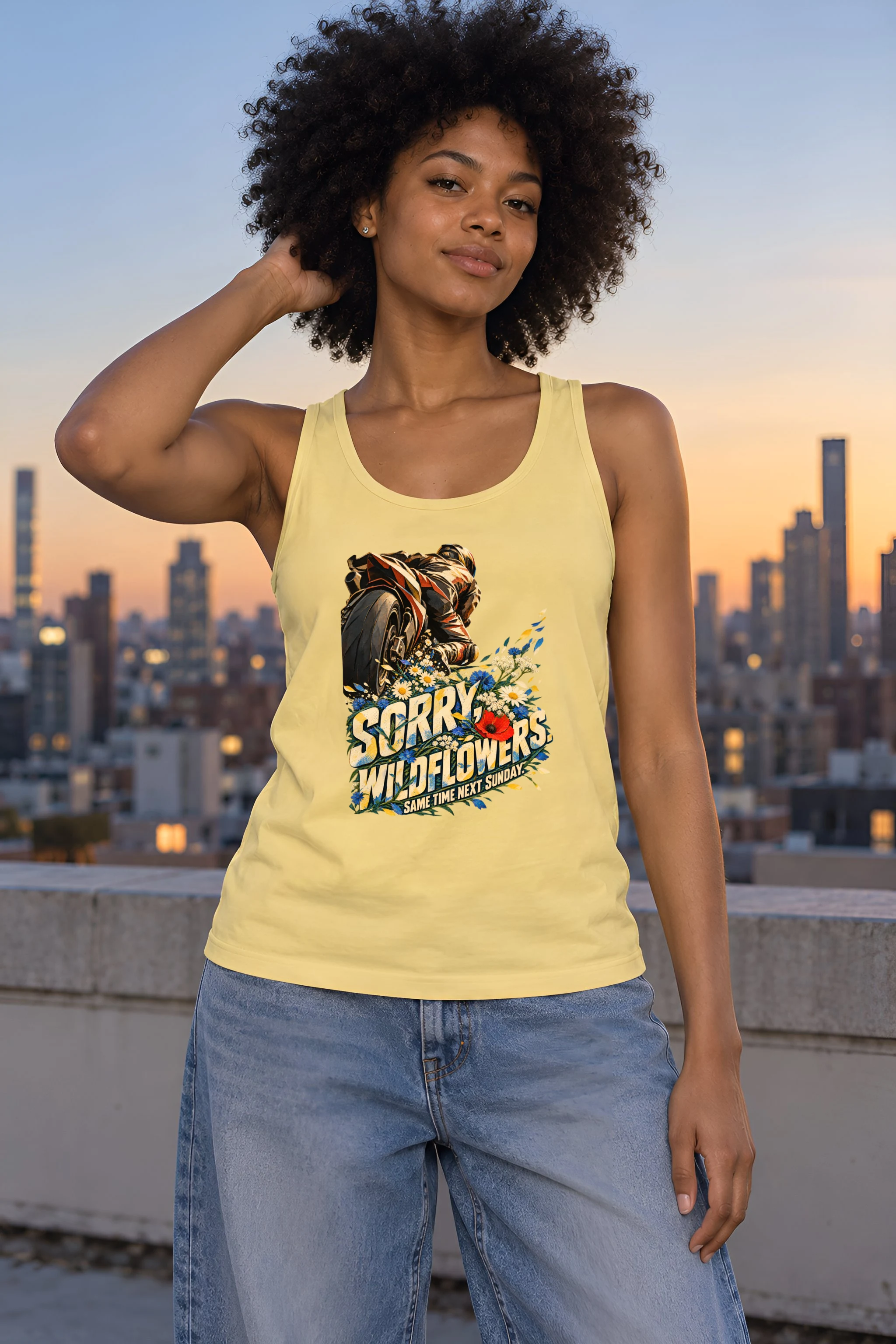 "Sorry Wildflowers" Unisex Jersey Tank
