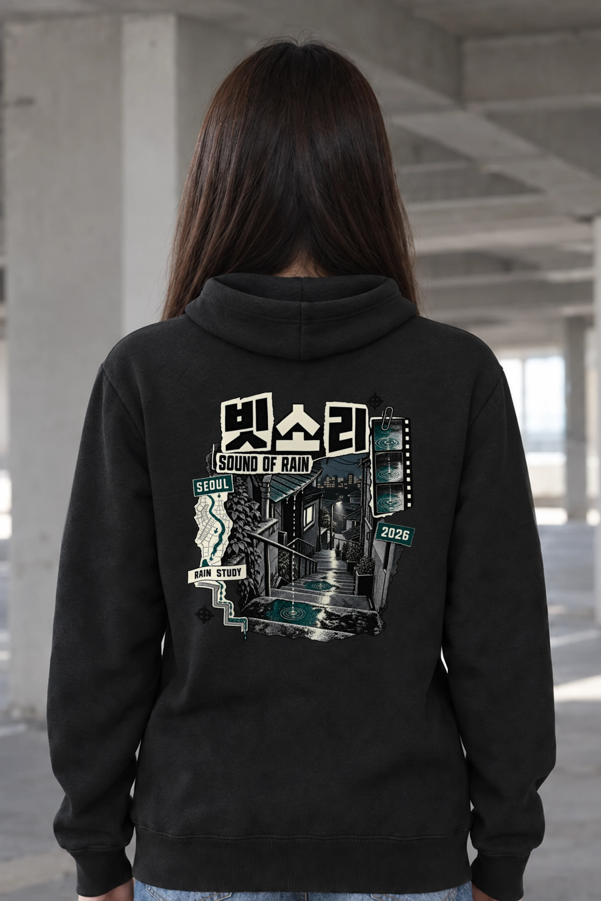 "Sound of Rain Seoul Hoodie" Heavy Blend Unisex Pullover Hoodie