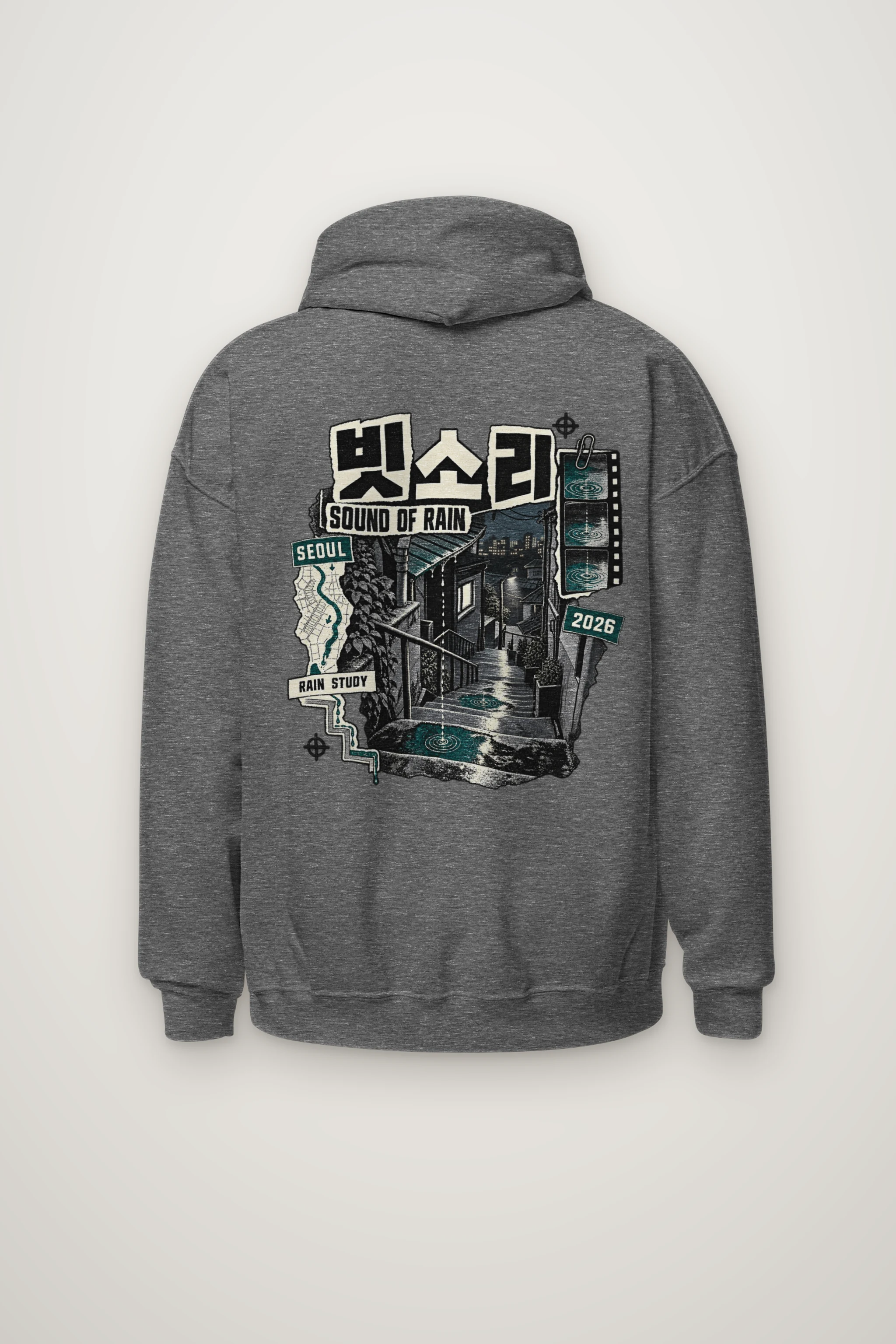 "Sound of Rain Seoul Hoodie" Heavy Blend Unisex Pullover Hoodie