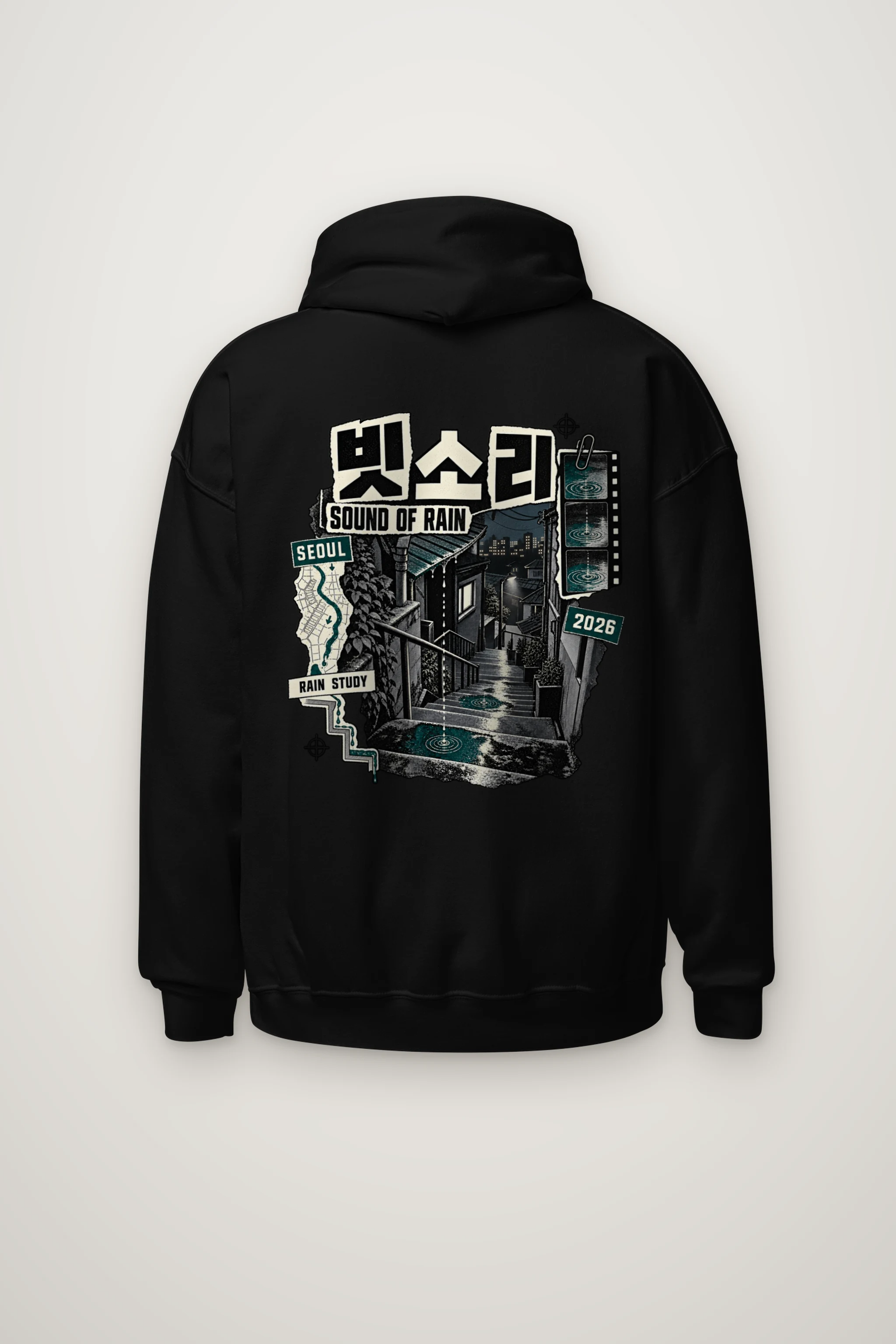 "Sound of Rain Seoul Hoodie" Heavy Blend Unisex Pullover Hoodie