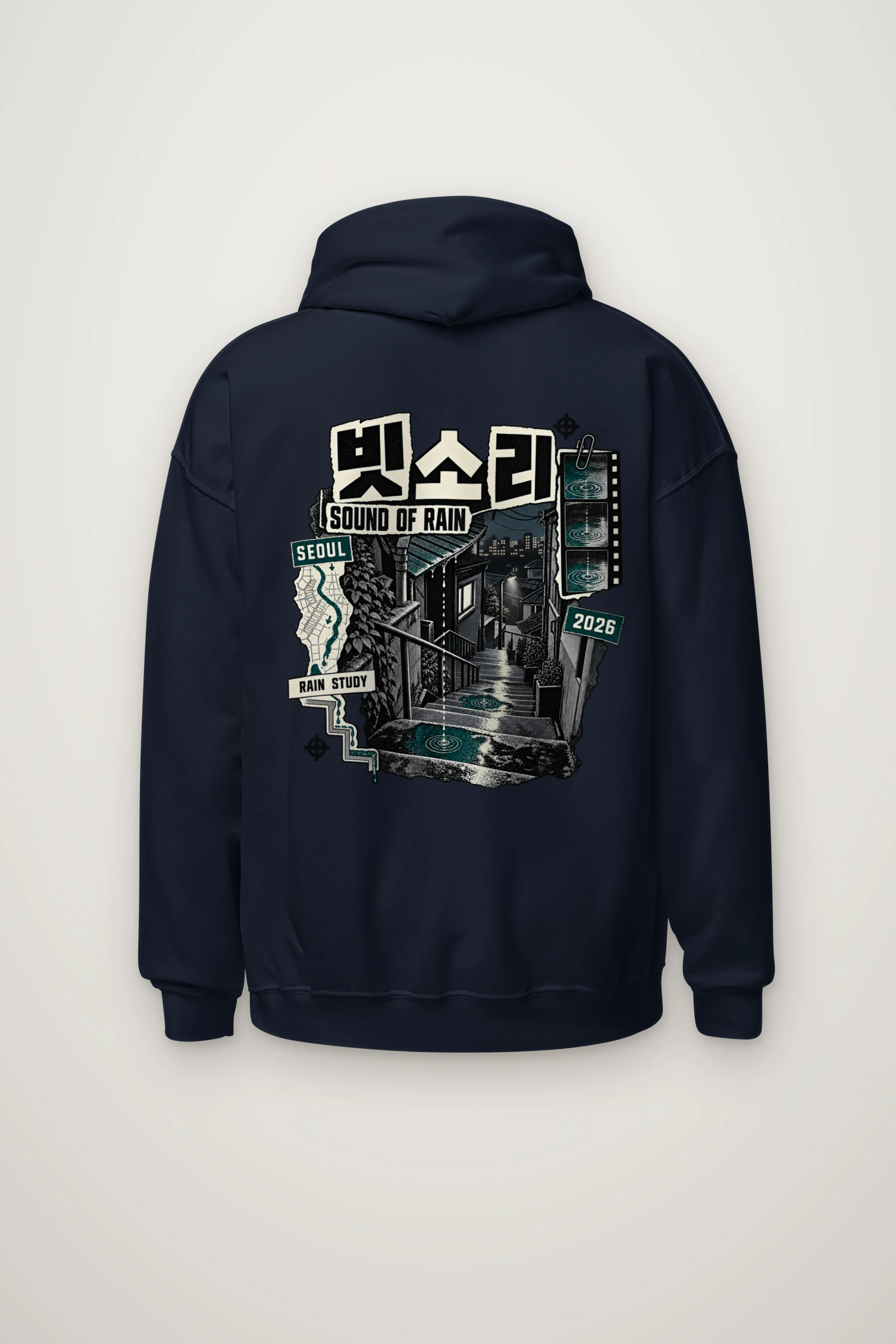 "Sound of Rain Seoul Hoodie" Heavy Blend Unisex Pullover Hoodie