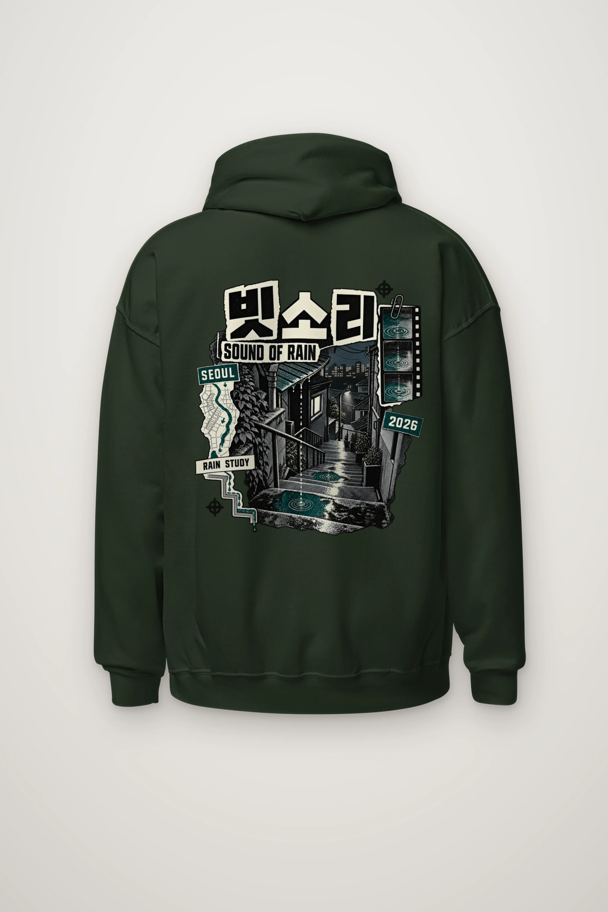 "Sound of Rain Seoul Hoodie" Heavy Blend Unisex Pullover Hoodie