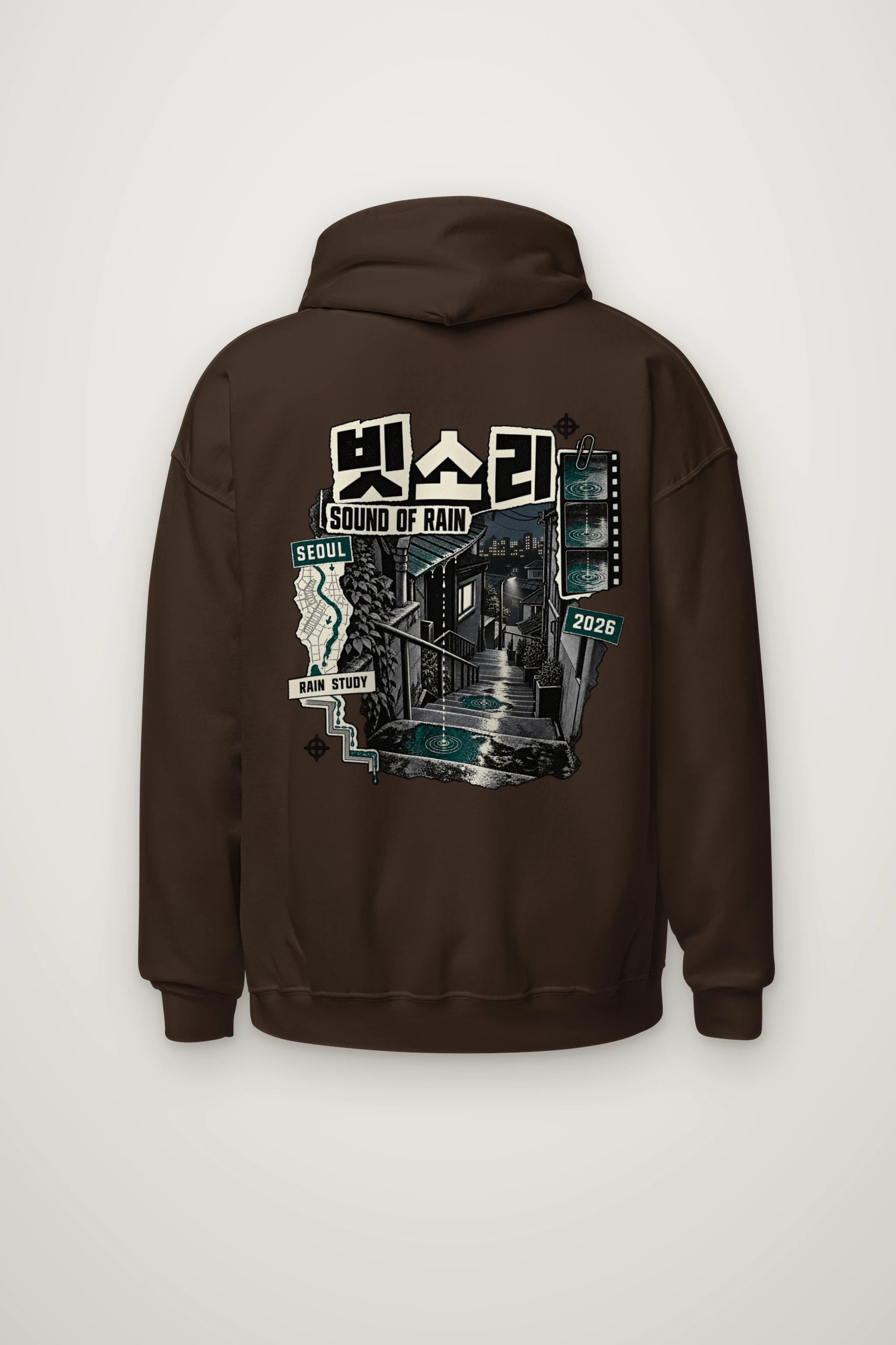 "Sound of Rain Seoul Hoodie" Heavy Blend Unisex Pullover Hoodie