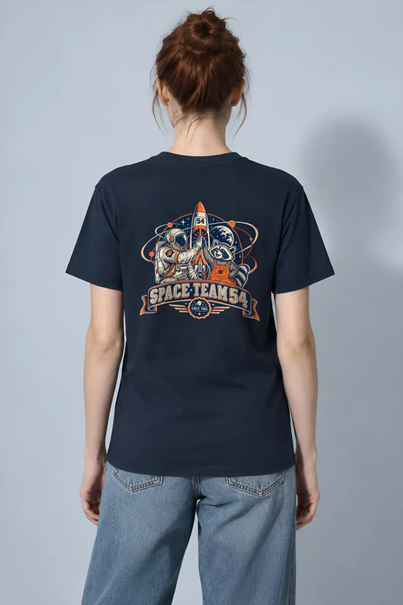 "Space Team 54 Since 1965" Heavyweight Unisex Crewneck T-shirt