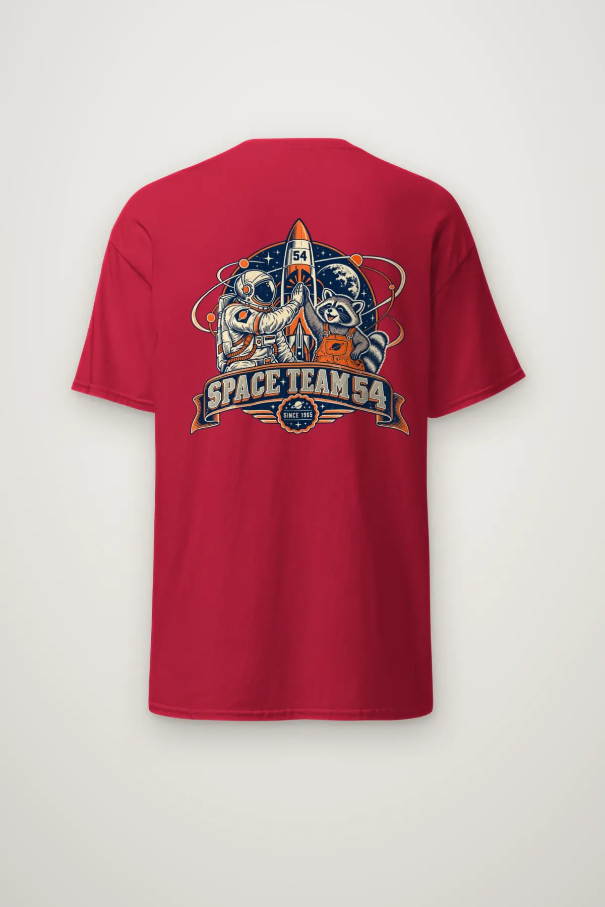 "Space Team 54 Since 1965" Heavyweight Unisex Crewneck T-shirt