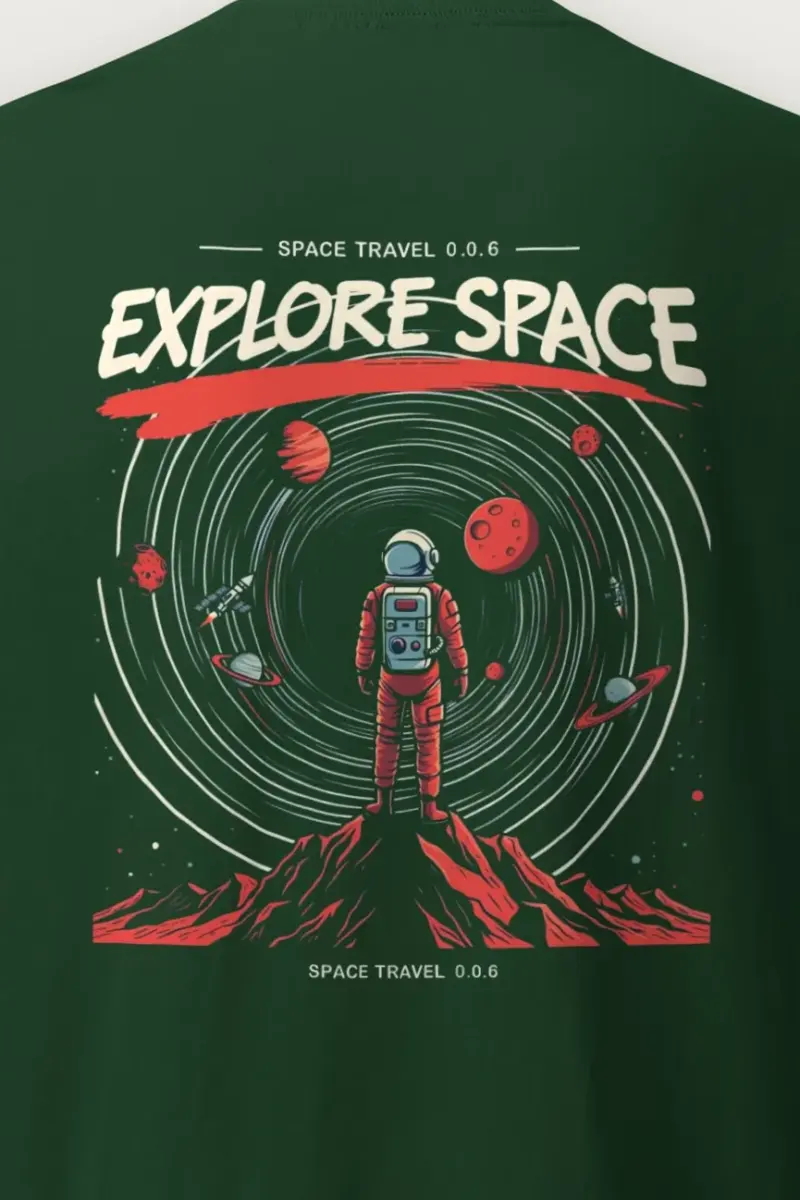 "Space Travel 0.0.6" Heavyweight Unisex Crewneck T-shirt