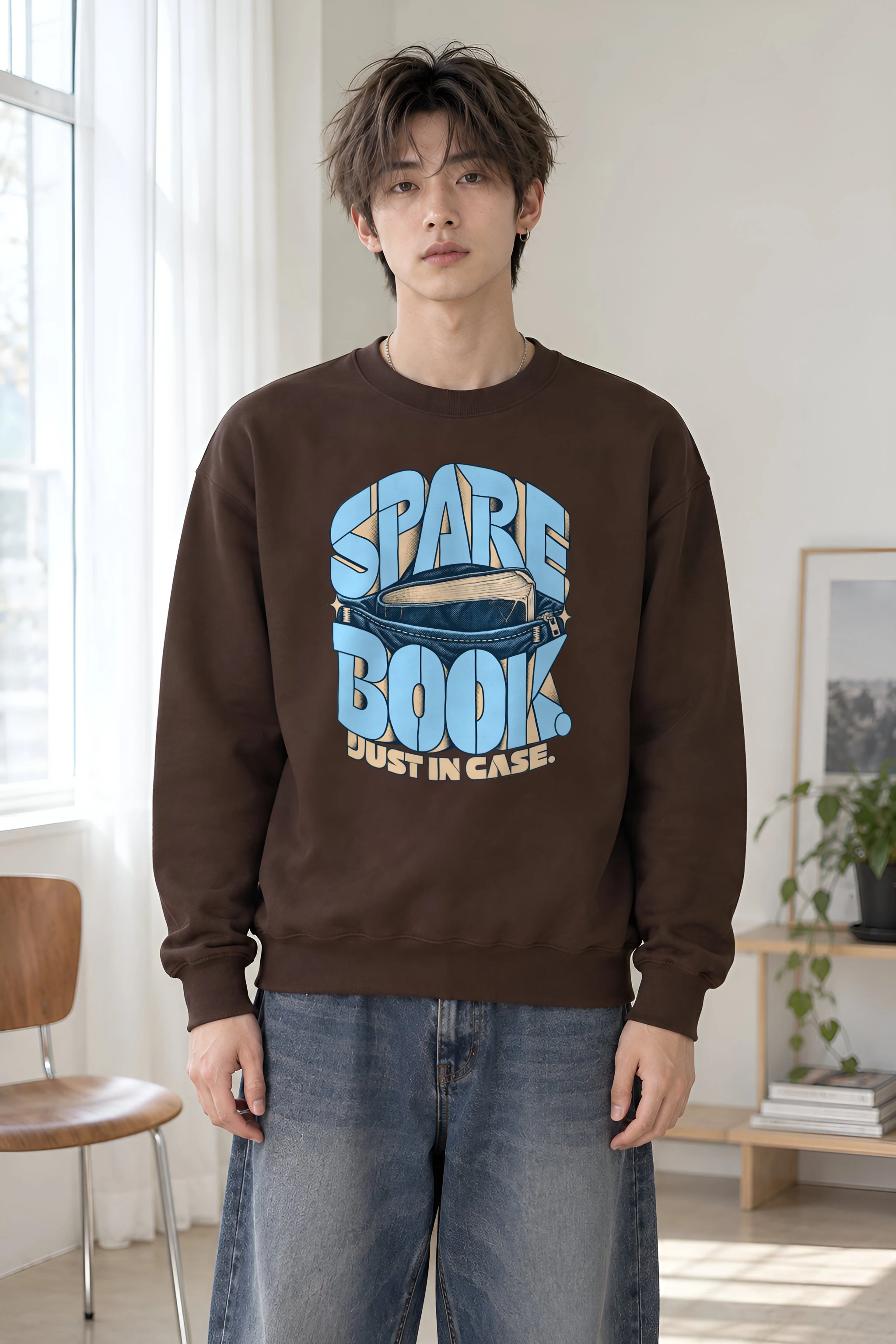 "Spare Book" Heavy Blend Unisex Crewneck Sweatshirt